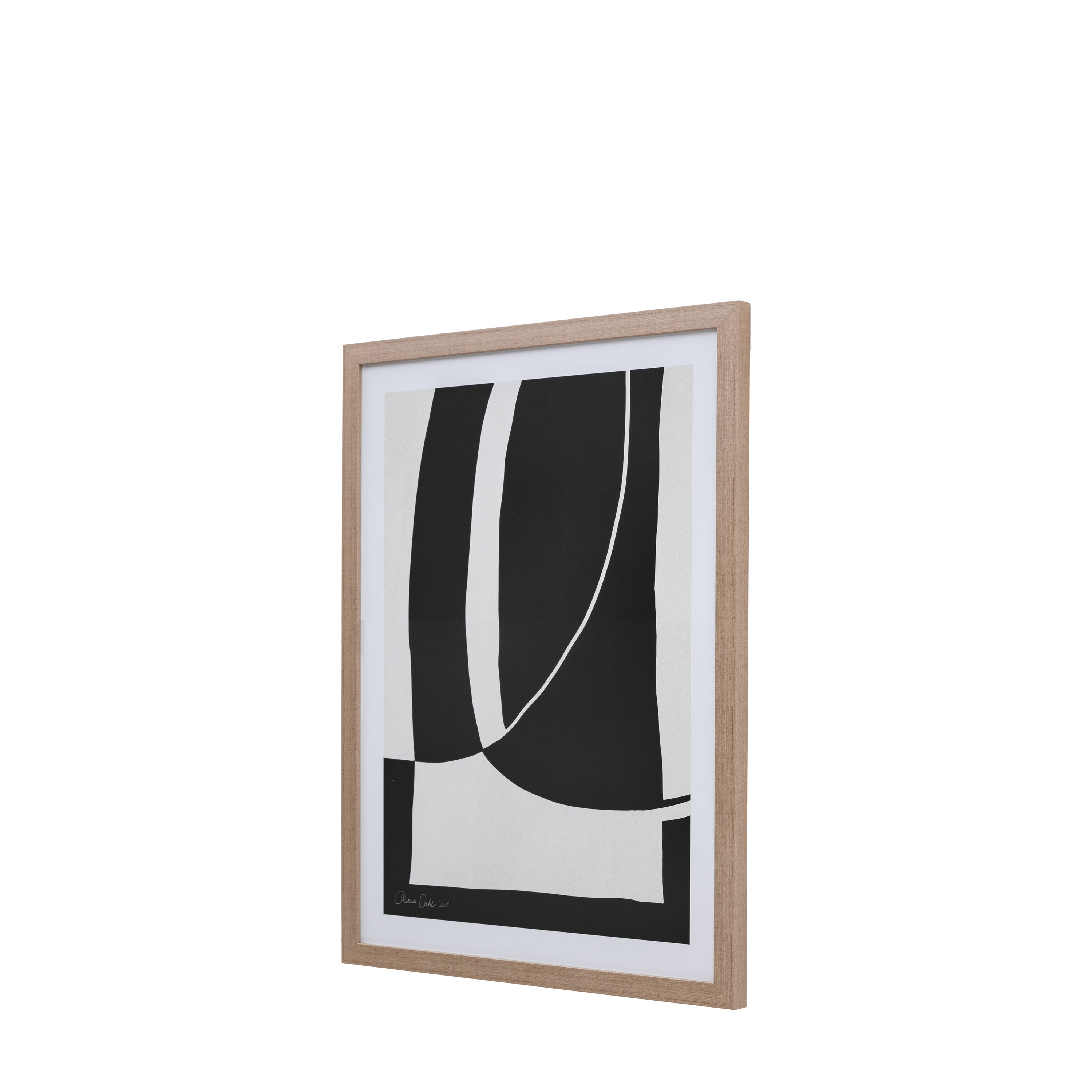 Abstract Noir et Blanc Framed Wall Art