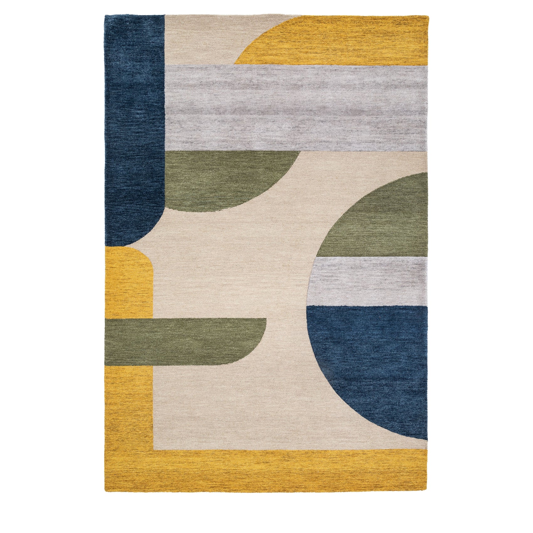 Jago Abstract Geo Wool Rug 200x290