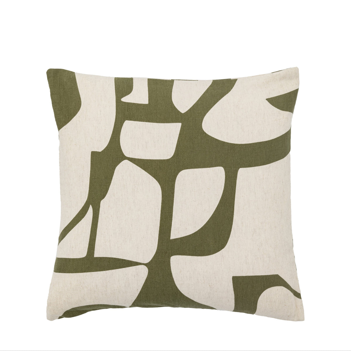 Ardala Olive Green Graphic Square Cushion