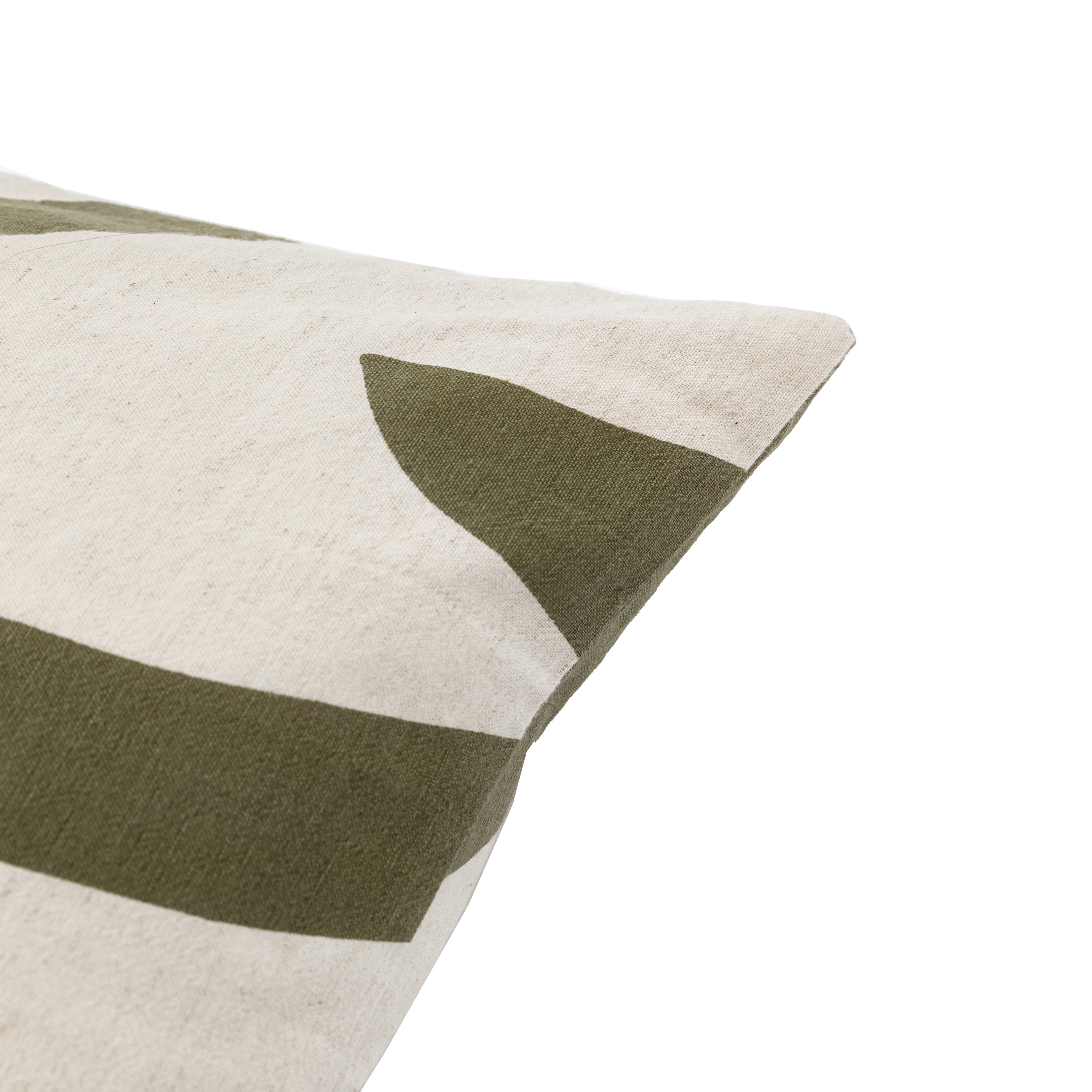 Ardala Olive Green Graphic Square Cushion