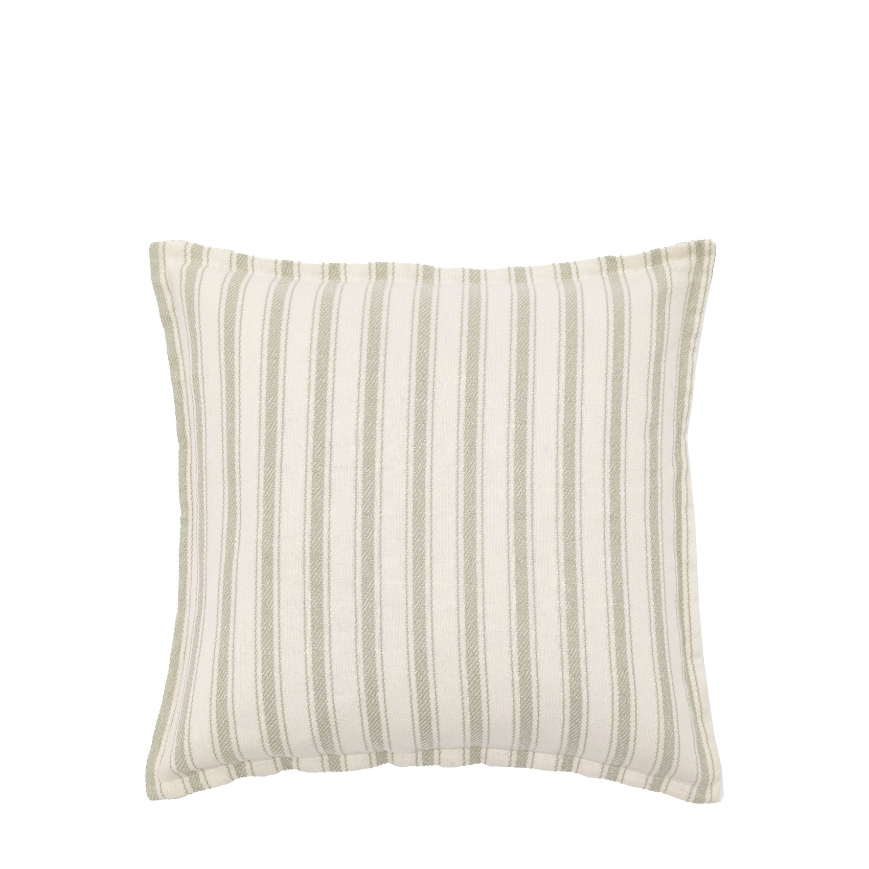 Nelson Woven Sage Stripe Square Cushion Sage