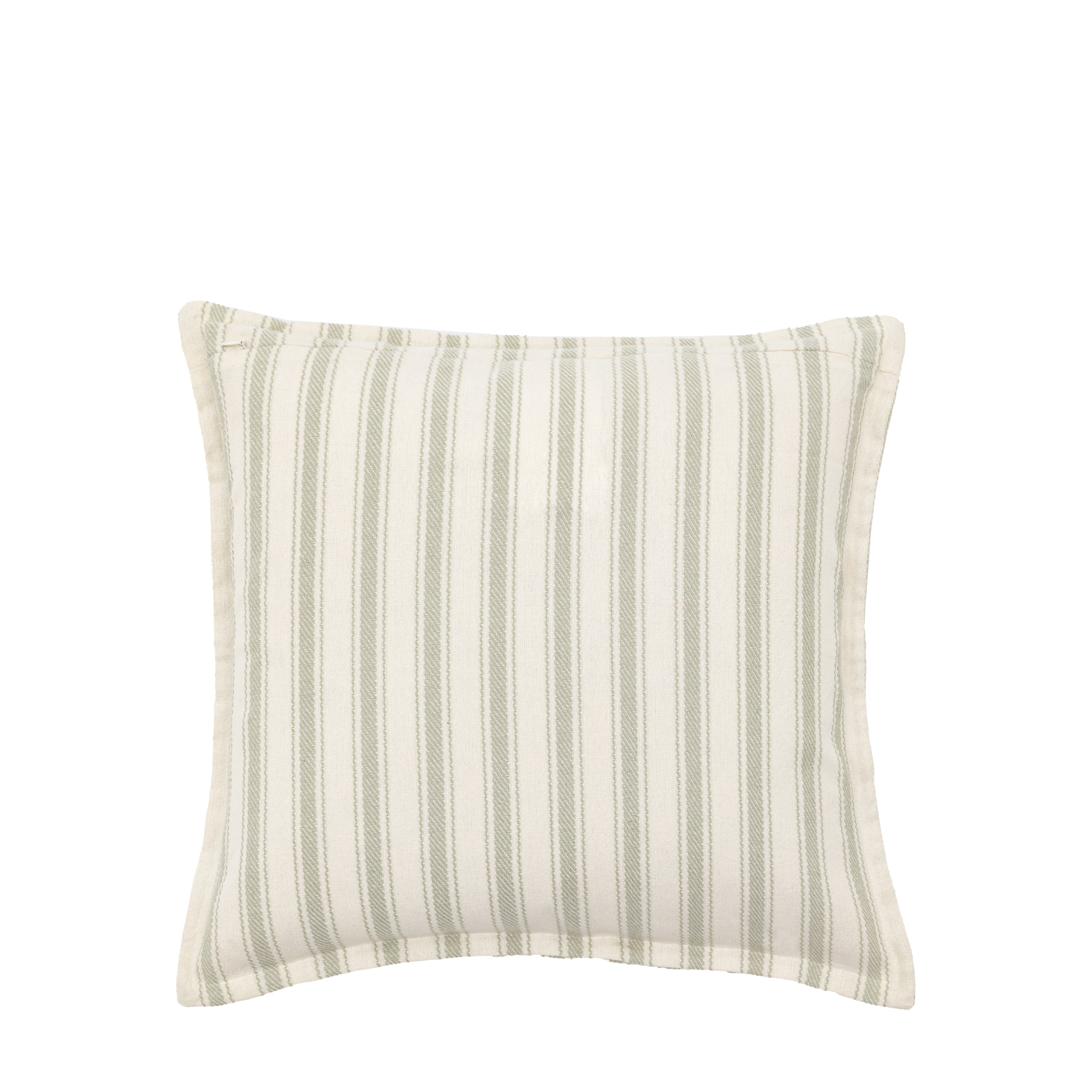 Nelson Woven Sage Stripe Square Cushion Sage