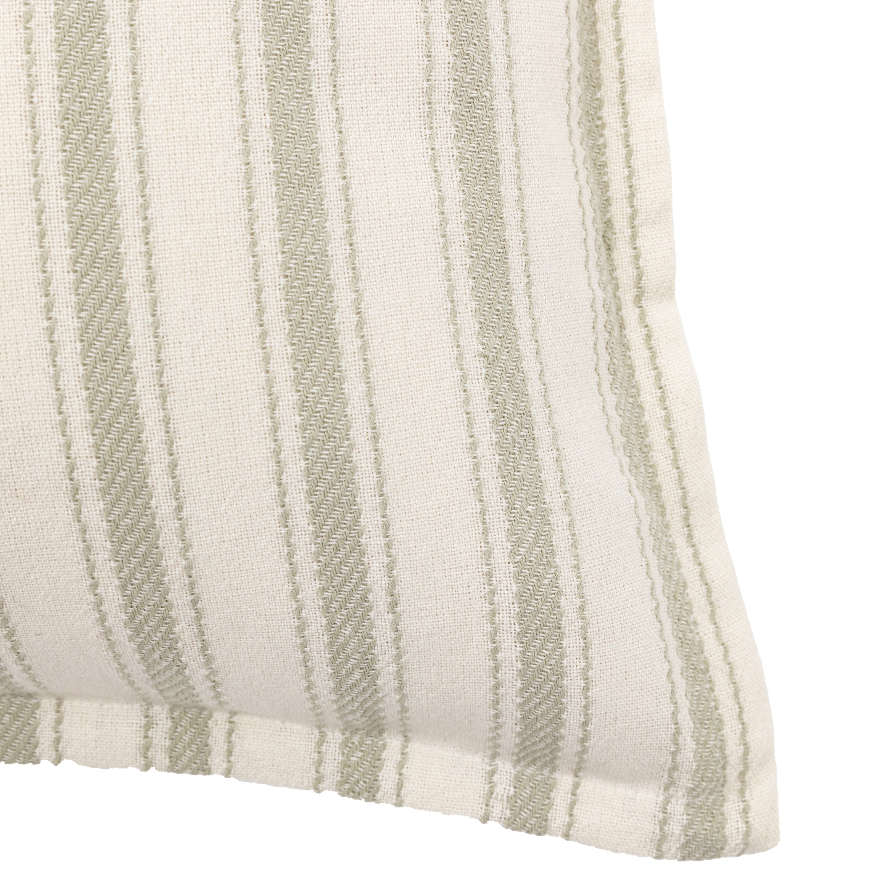 Nelson Woven Sage Stripe Square Cushion Sage