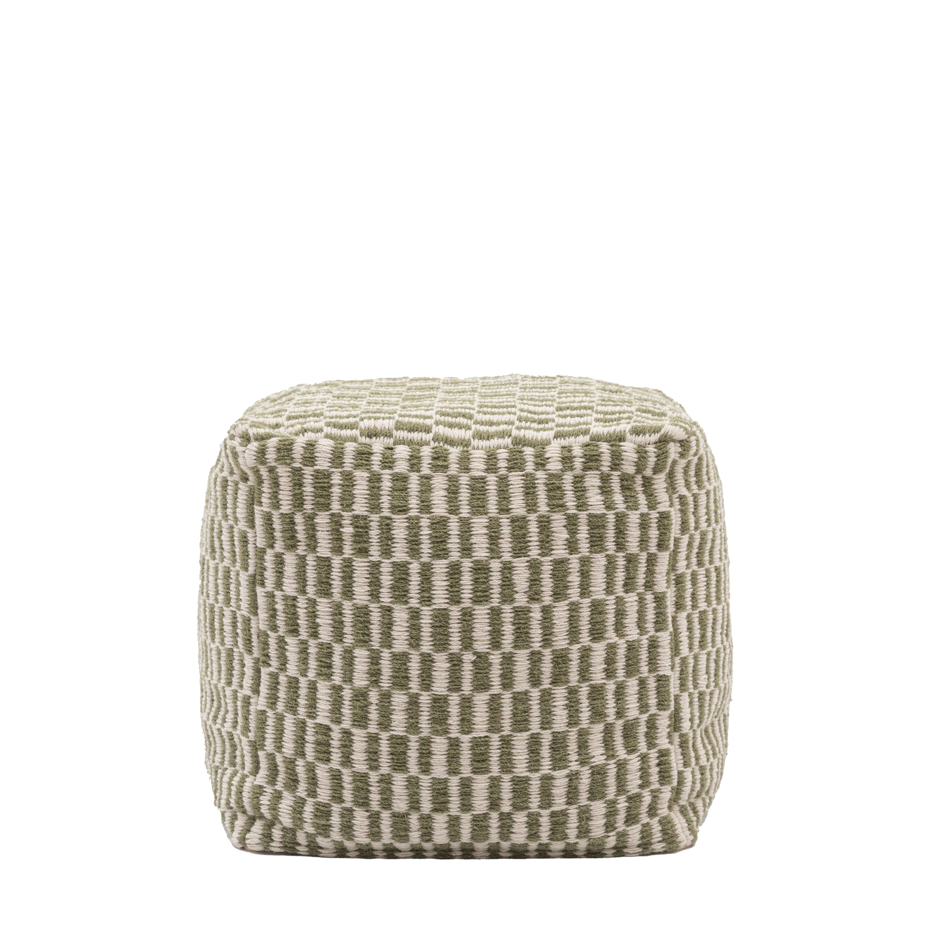 Rauma Olive Green Pouffe