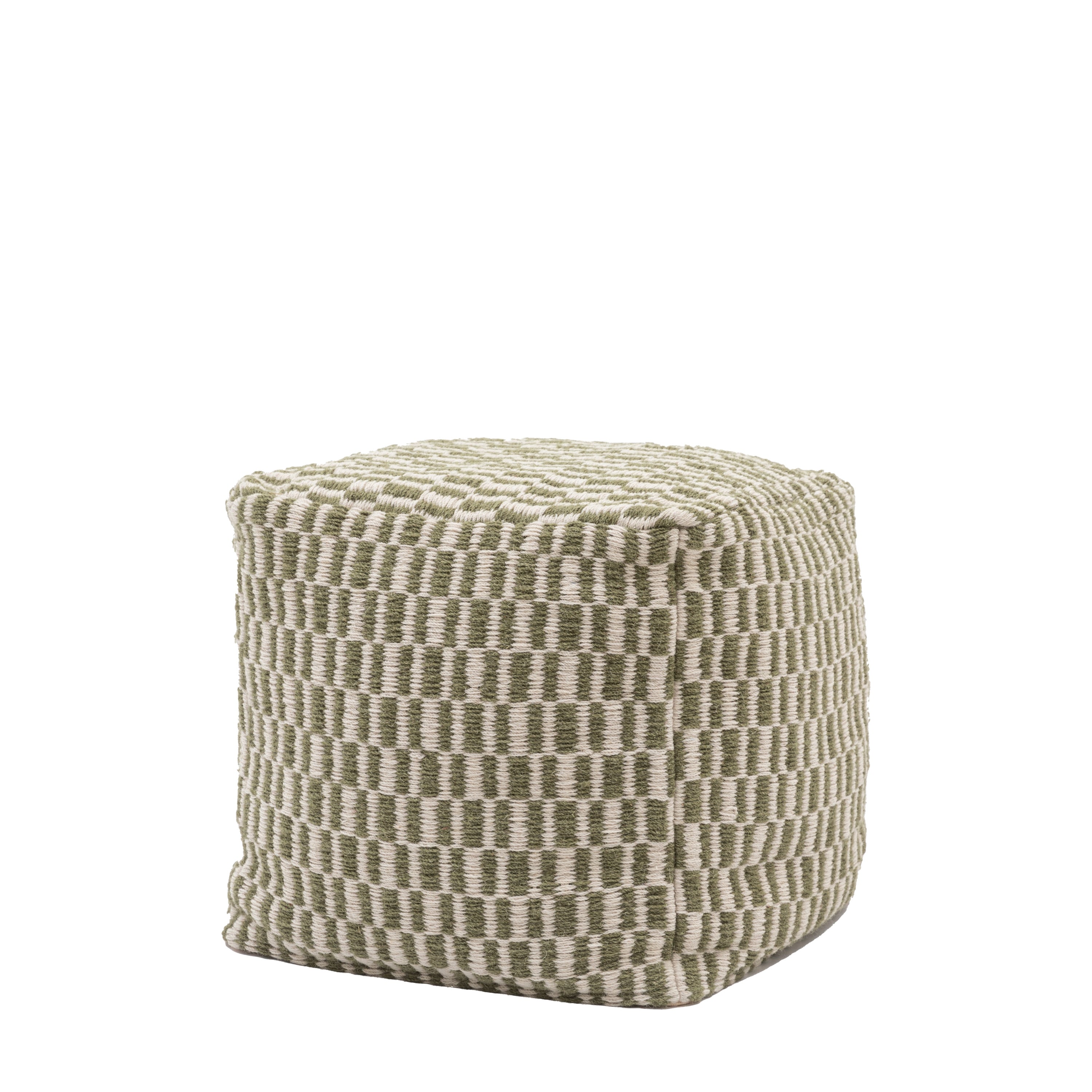 Rauma Olive Green Pouffe
