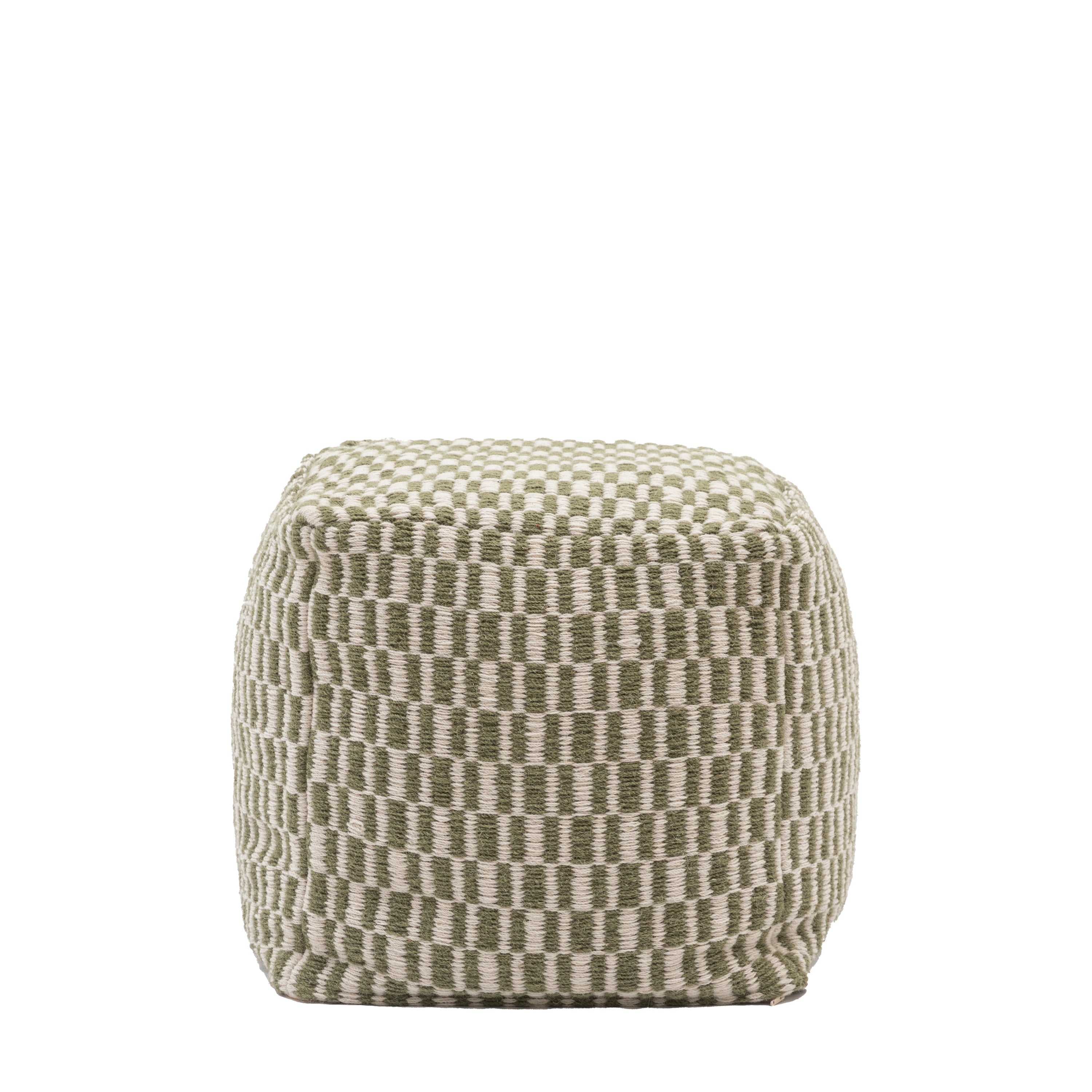 Rauma Olive Green Pouffe