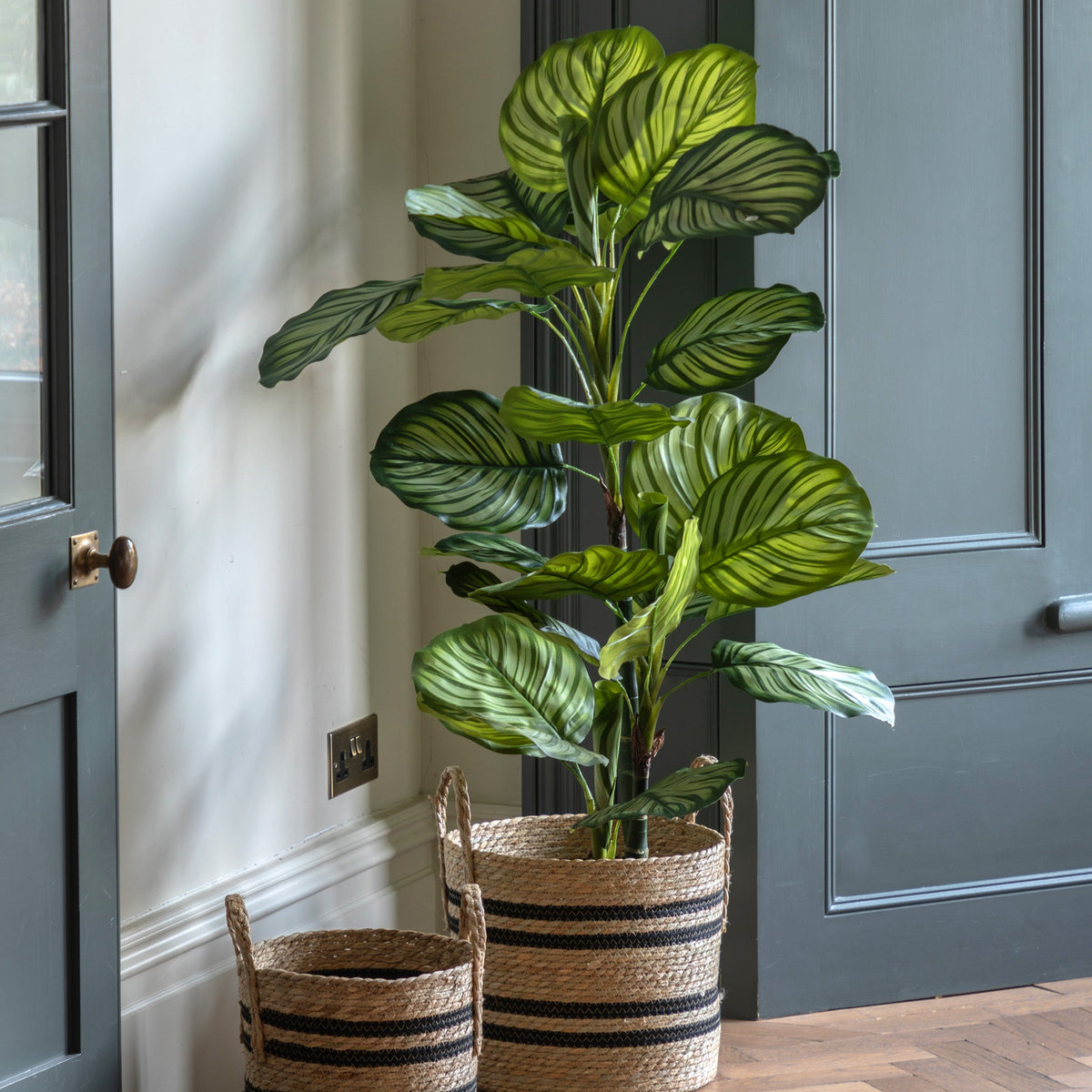 Alderridge Potted Artificial Calathea Leaf Tree 4ft
