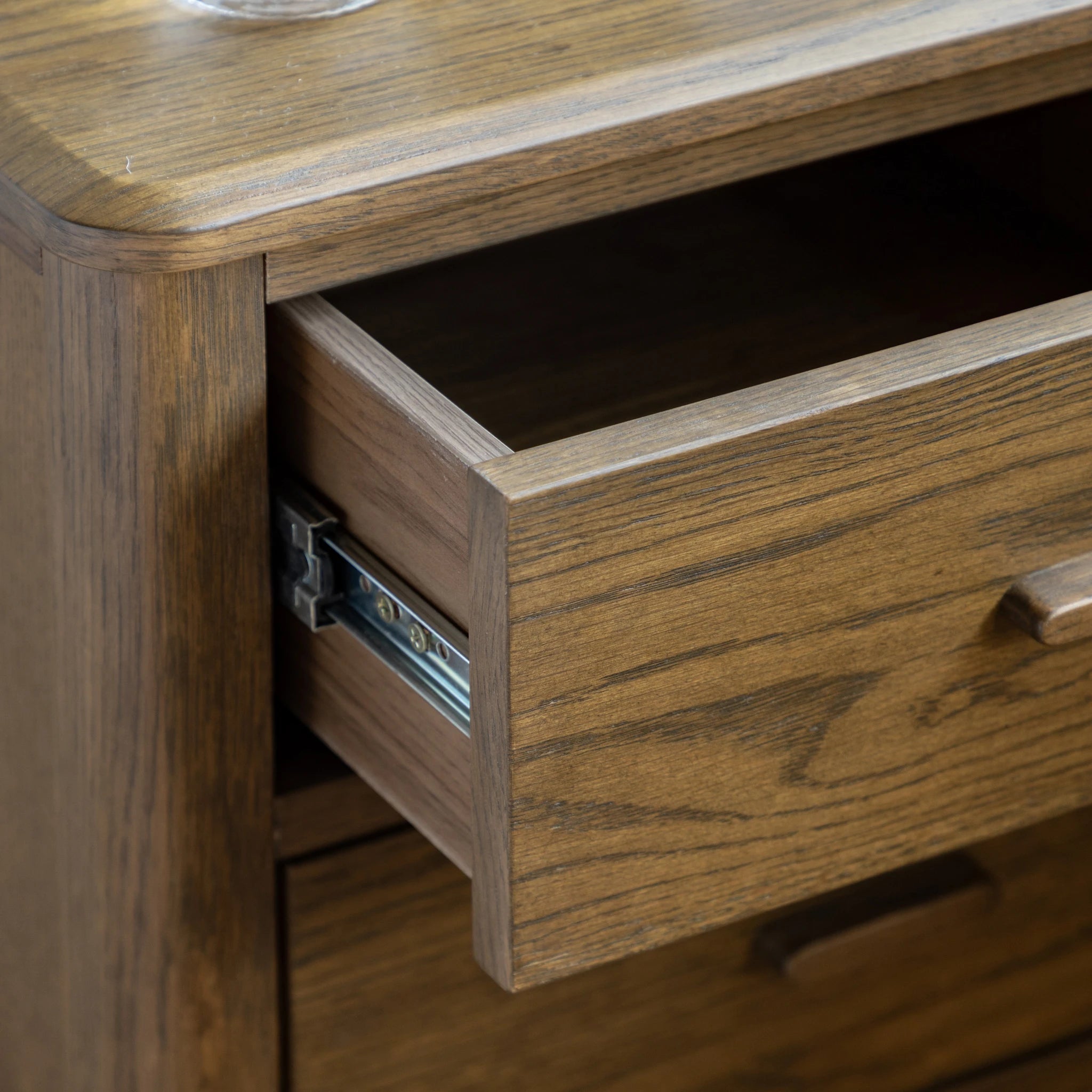 Hollis Walnut Brown Wood Bedside Table