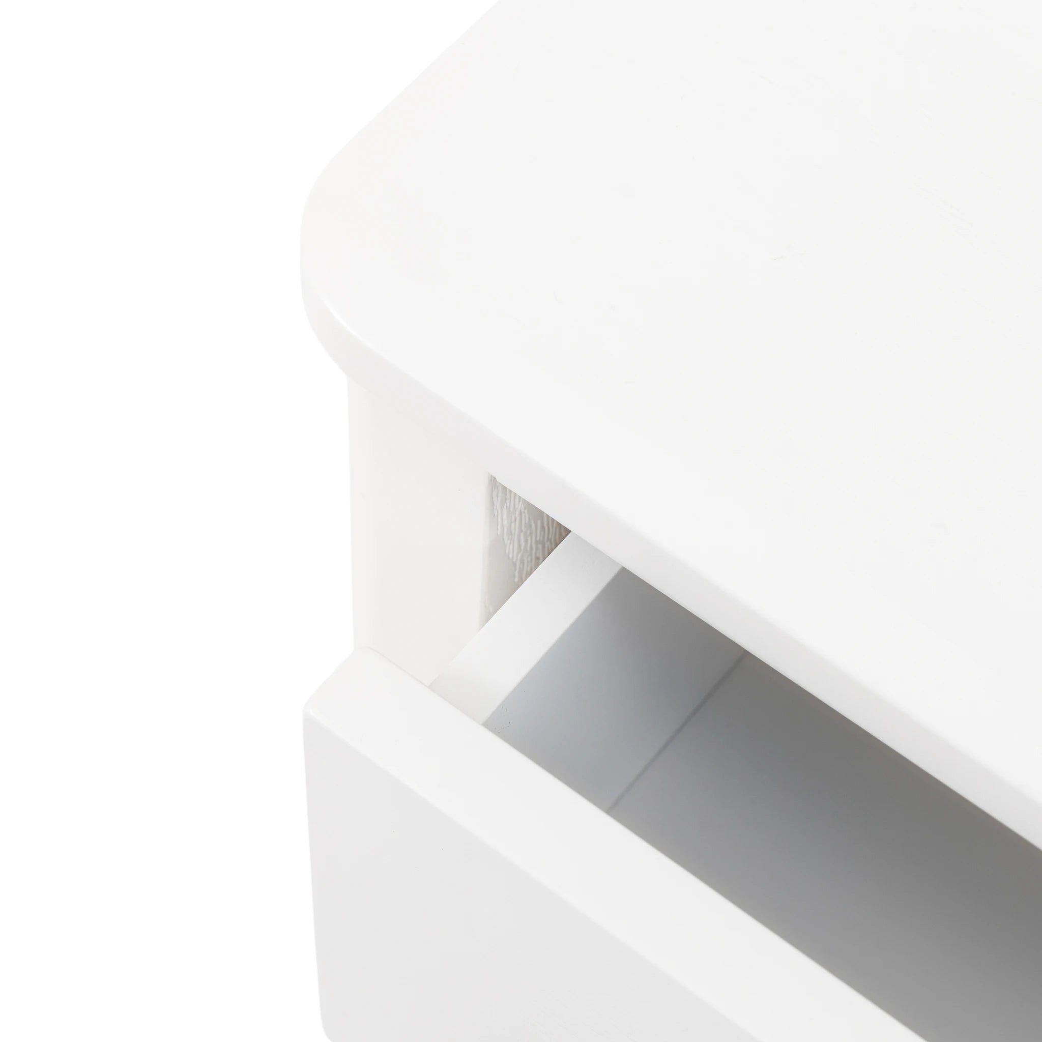 Belmora White Wood Bedside Table