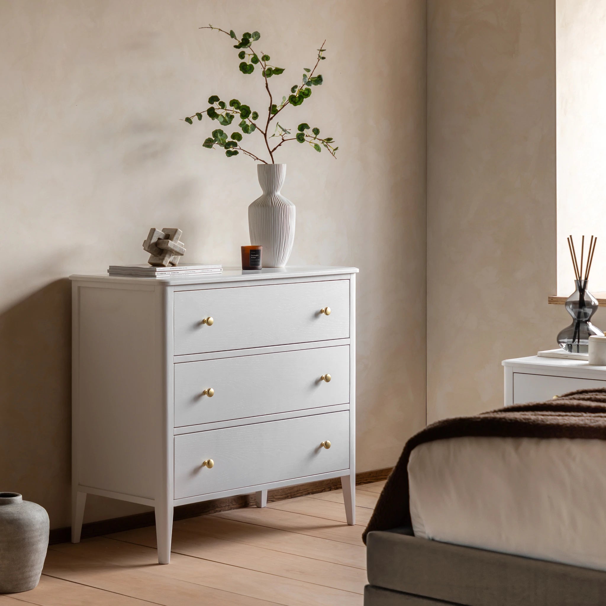 Belmora White Wood Chest of Drawers