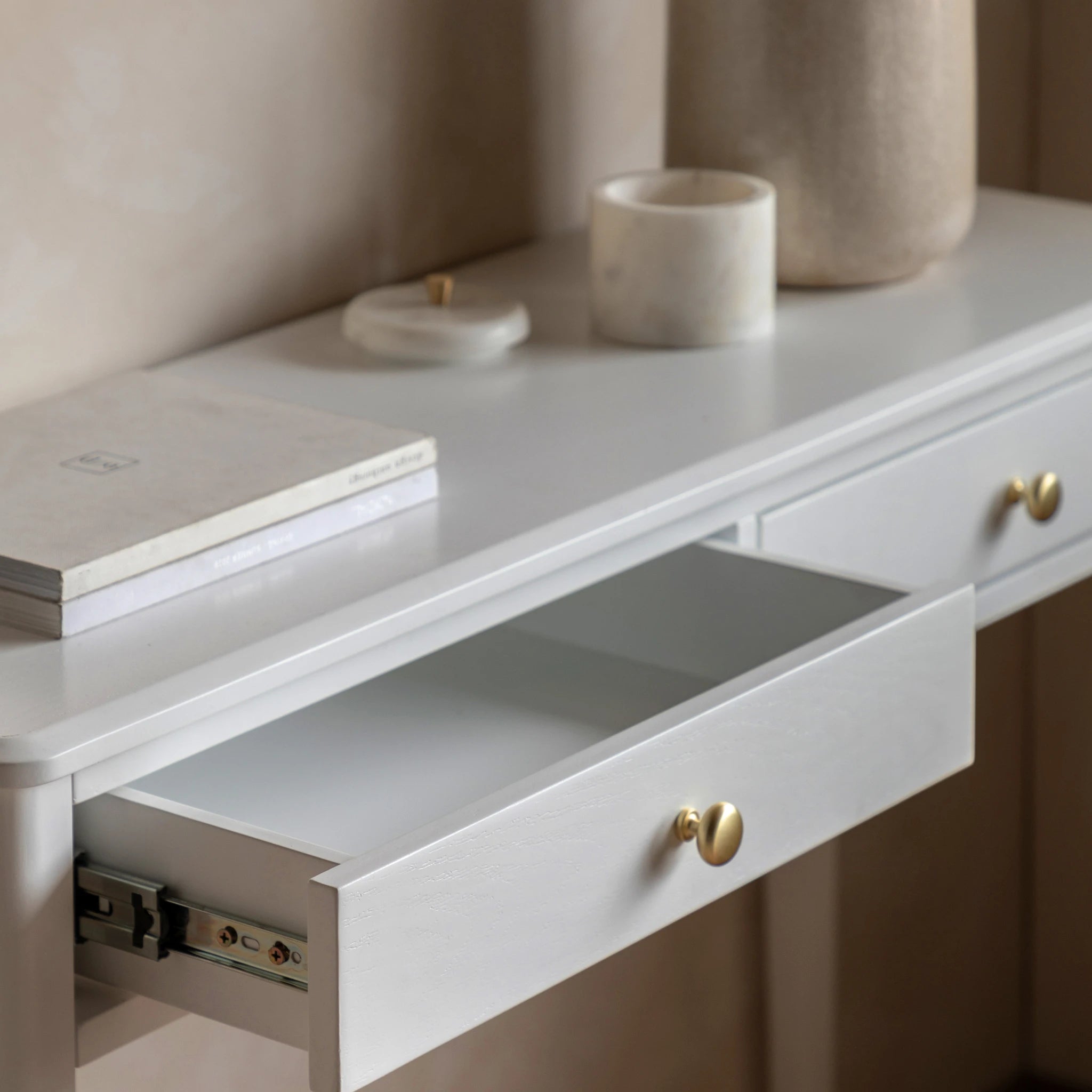 Belmora White Wood Console Table