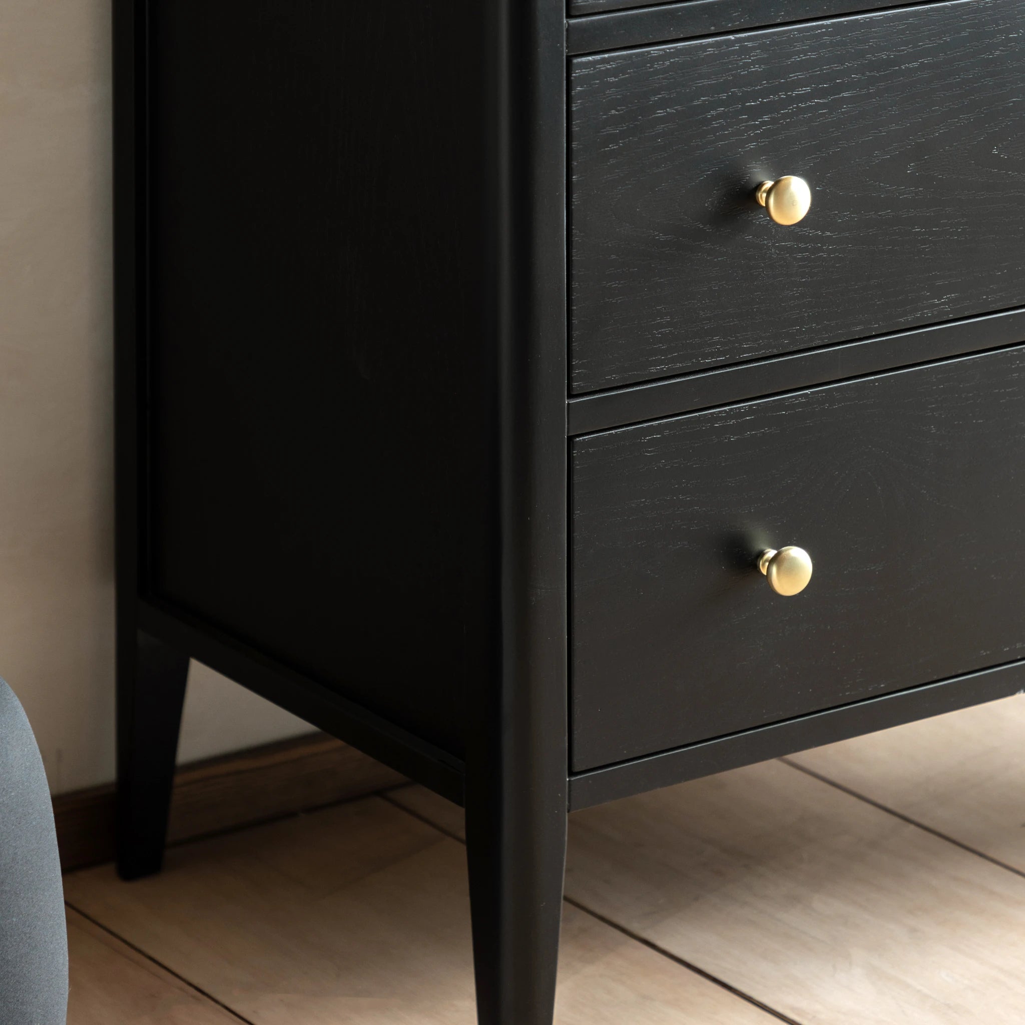 Belmora Black Wood Chest of Drawers