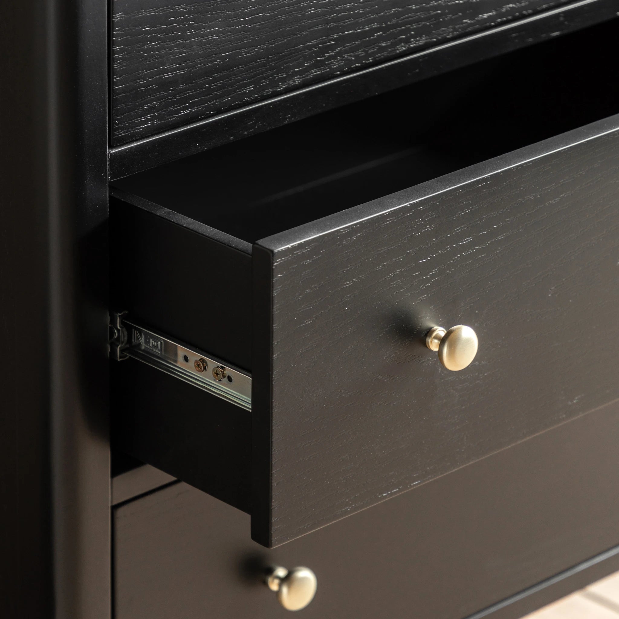 Belmora Black Wood Chest of Drawers