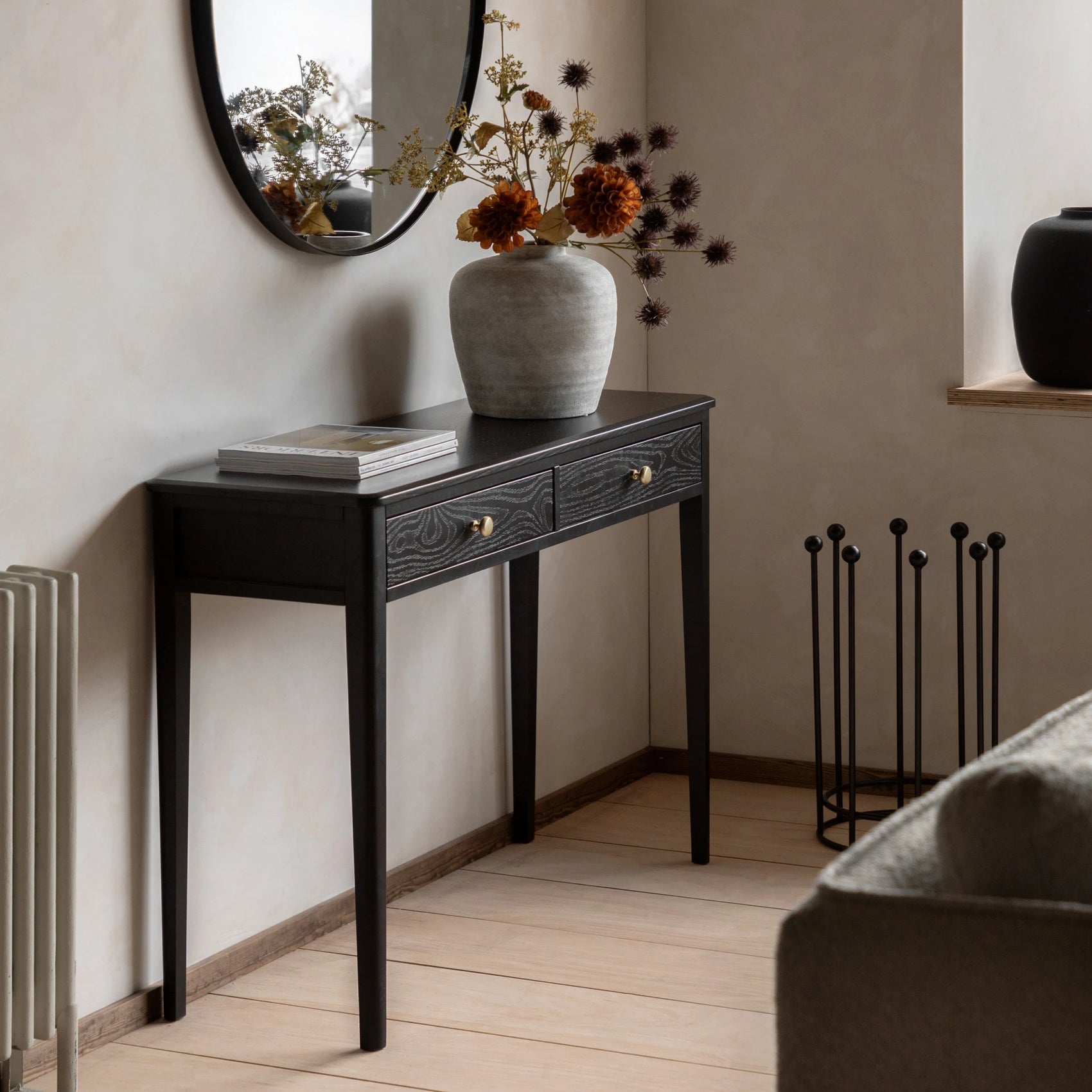 Belmora Black Wood Console Table