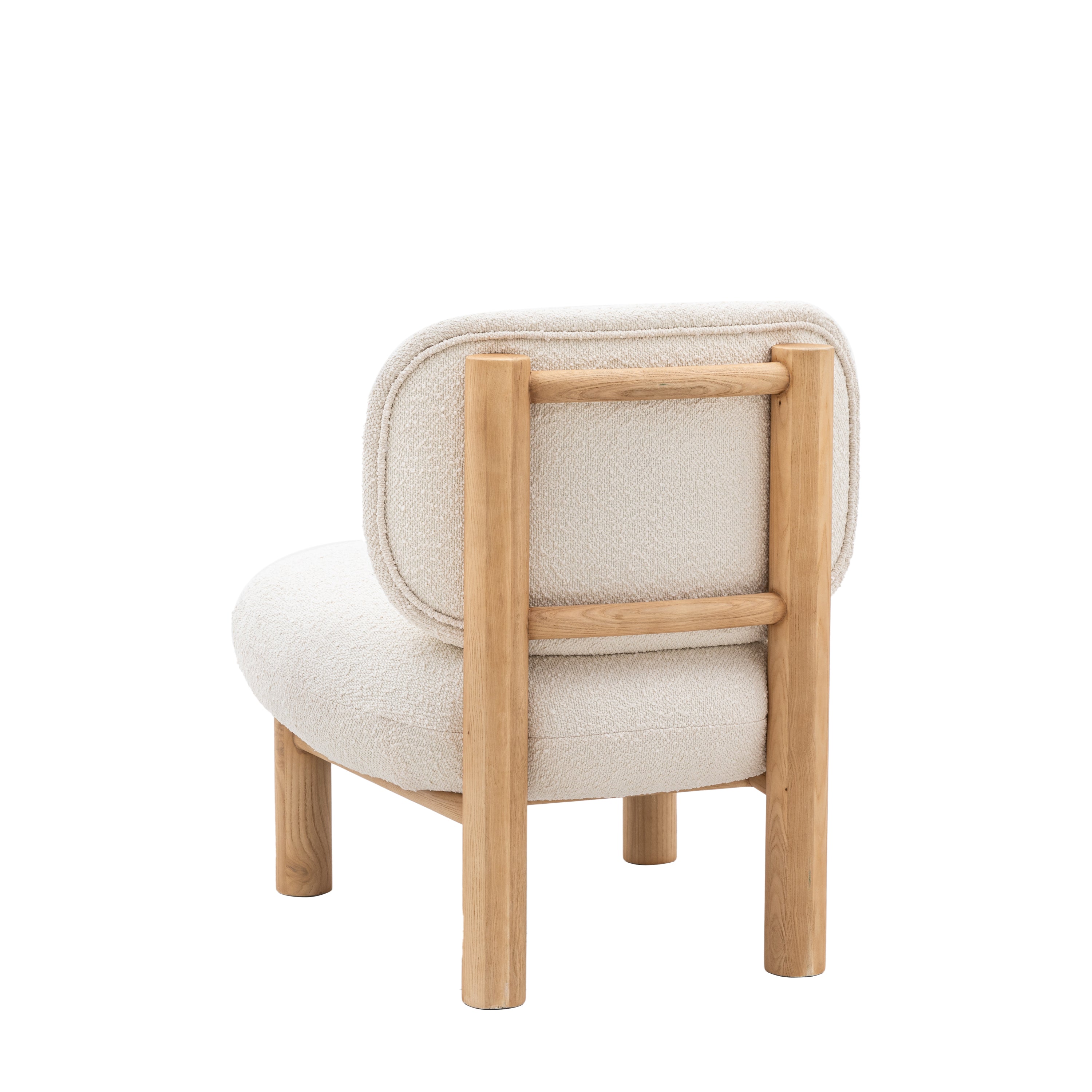 Kubbe Vanilla White Boucle Chair