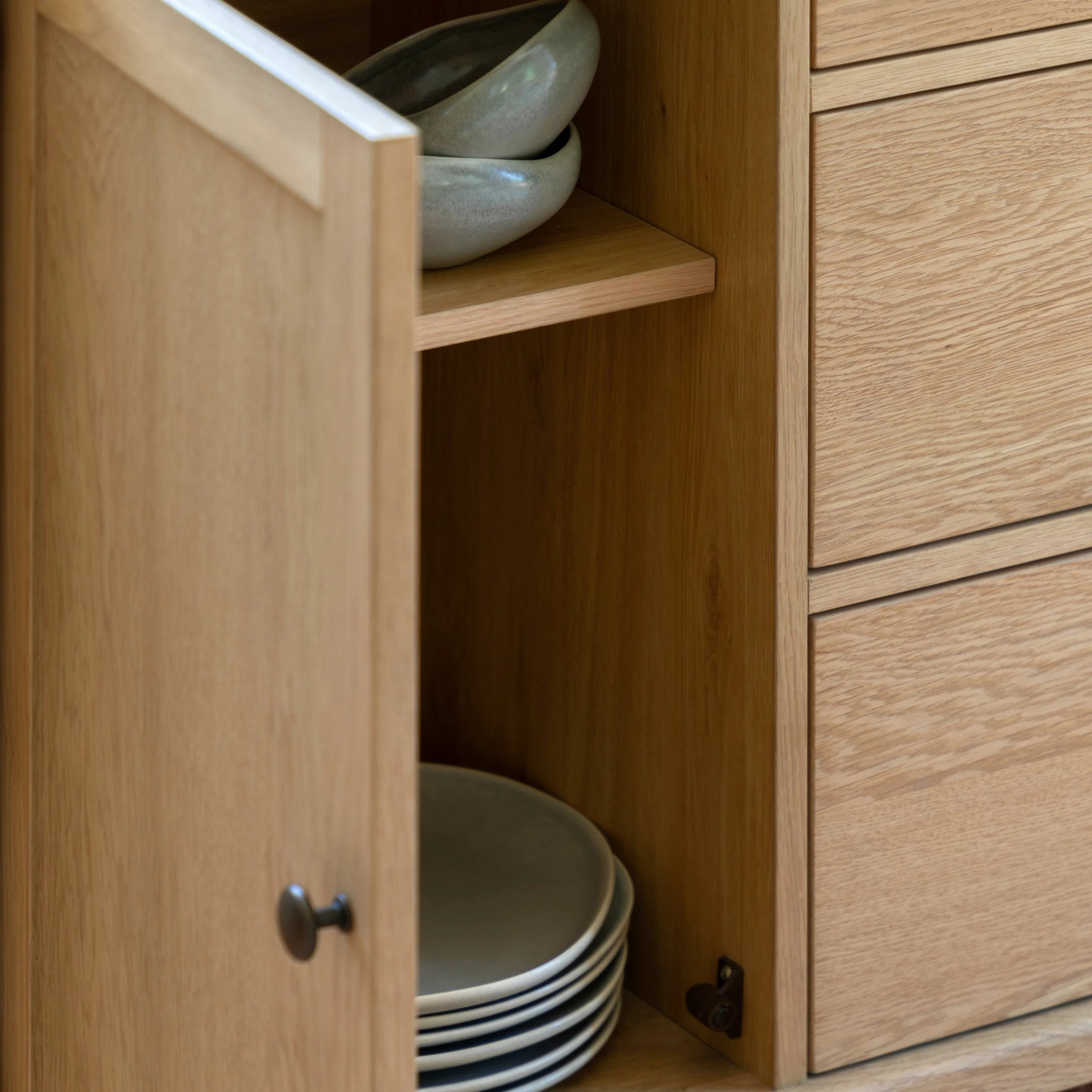Westbridge Natural Oak Wood Sideboard Large