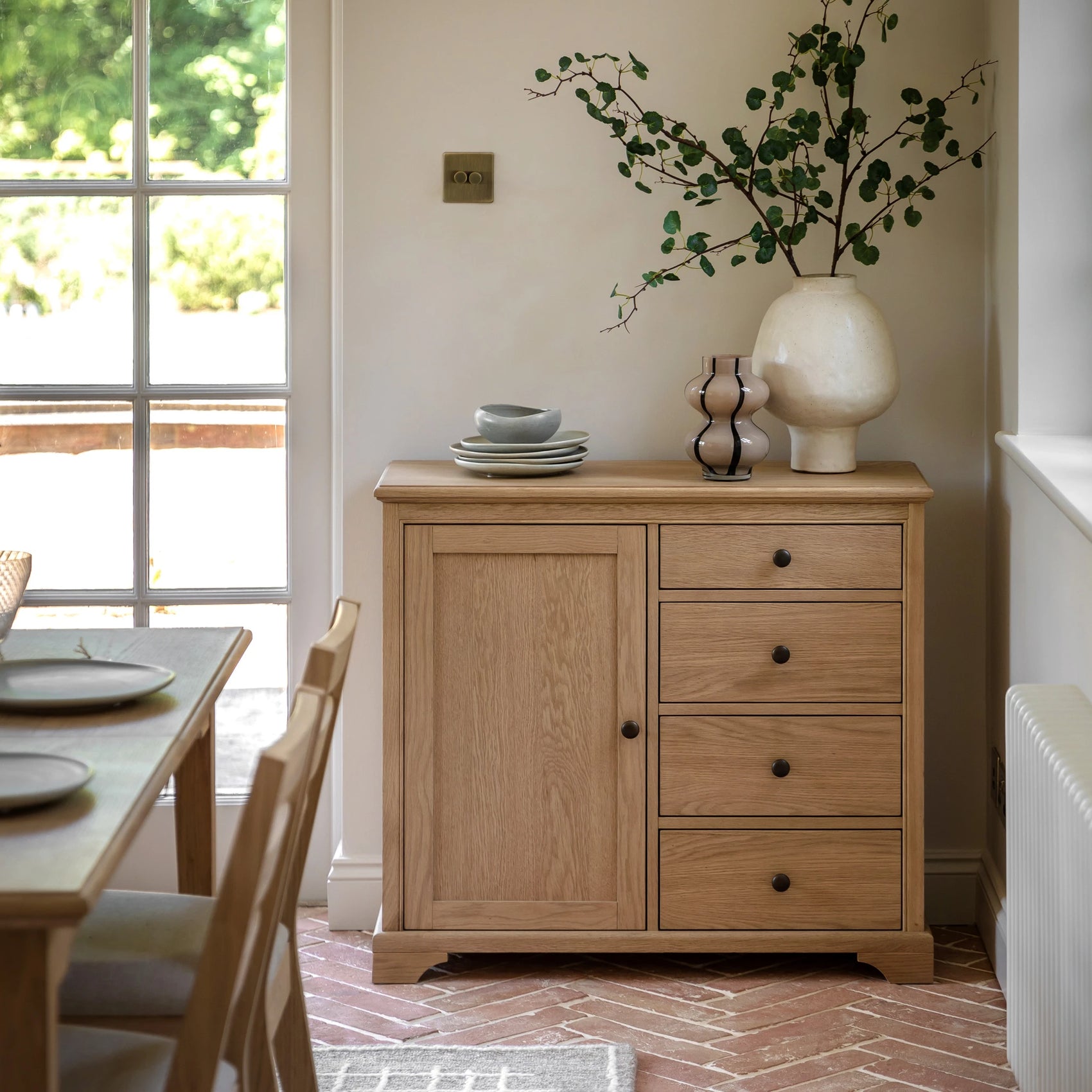 Westbridge Natural Oak Wood Sideboard Small