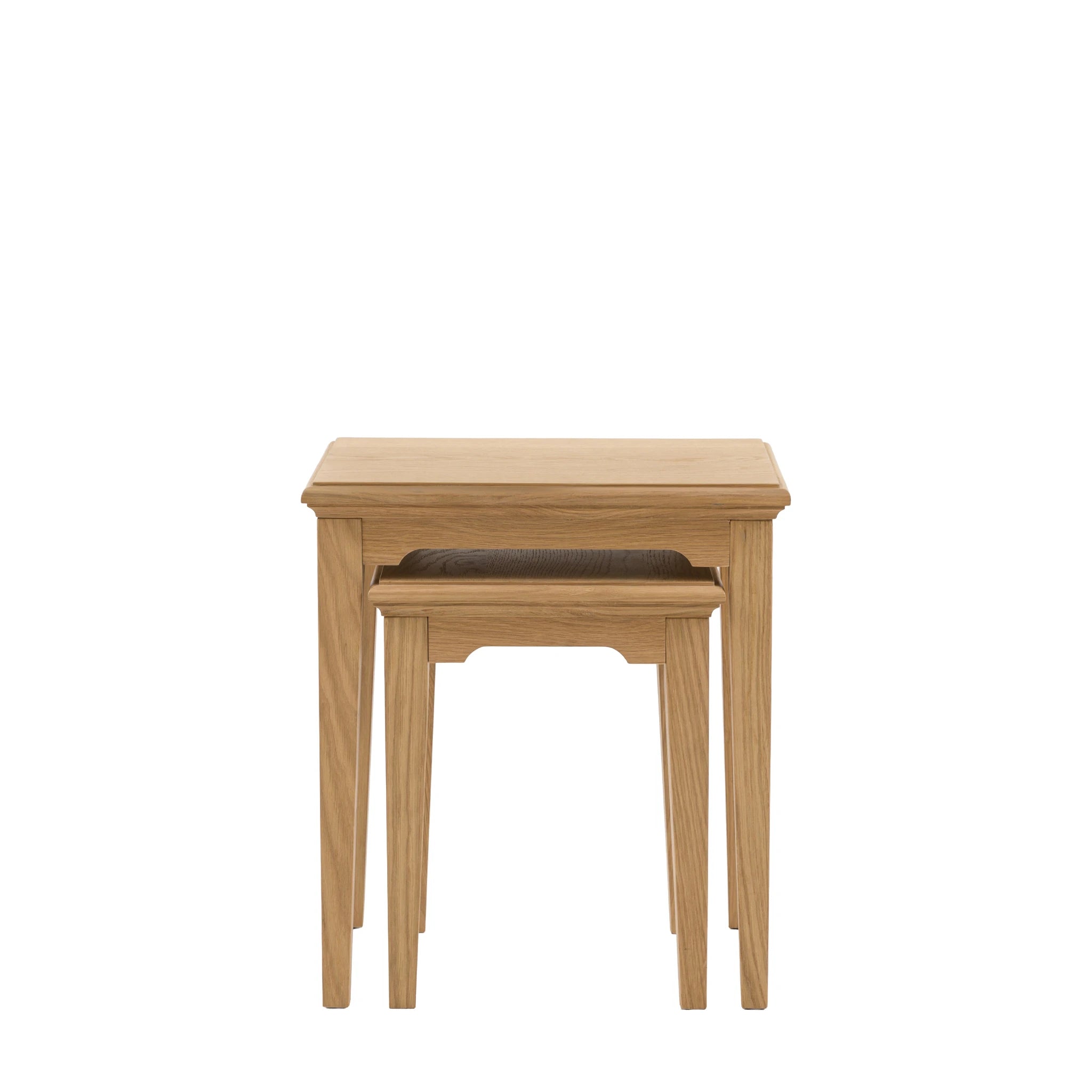 Set of 2 Westbridge Natural Oak Wood Nested Coffee Tables