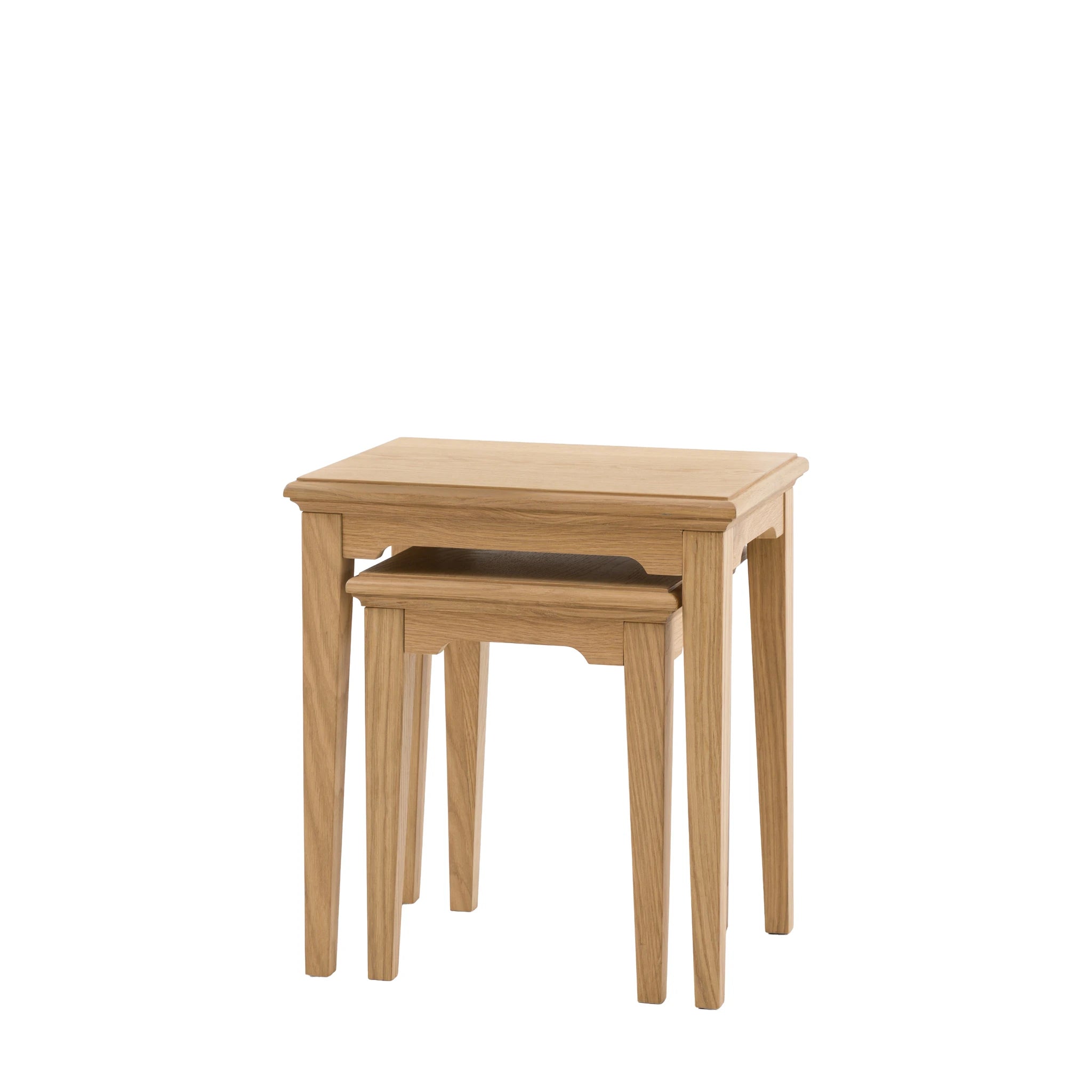 Set of 2 Westbridge Natural Oak Wood Nested Coffee Tables