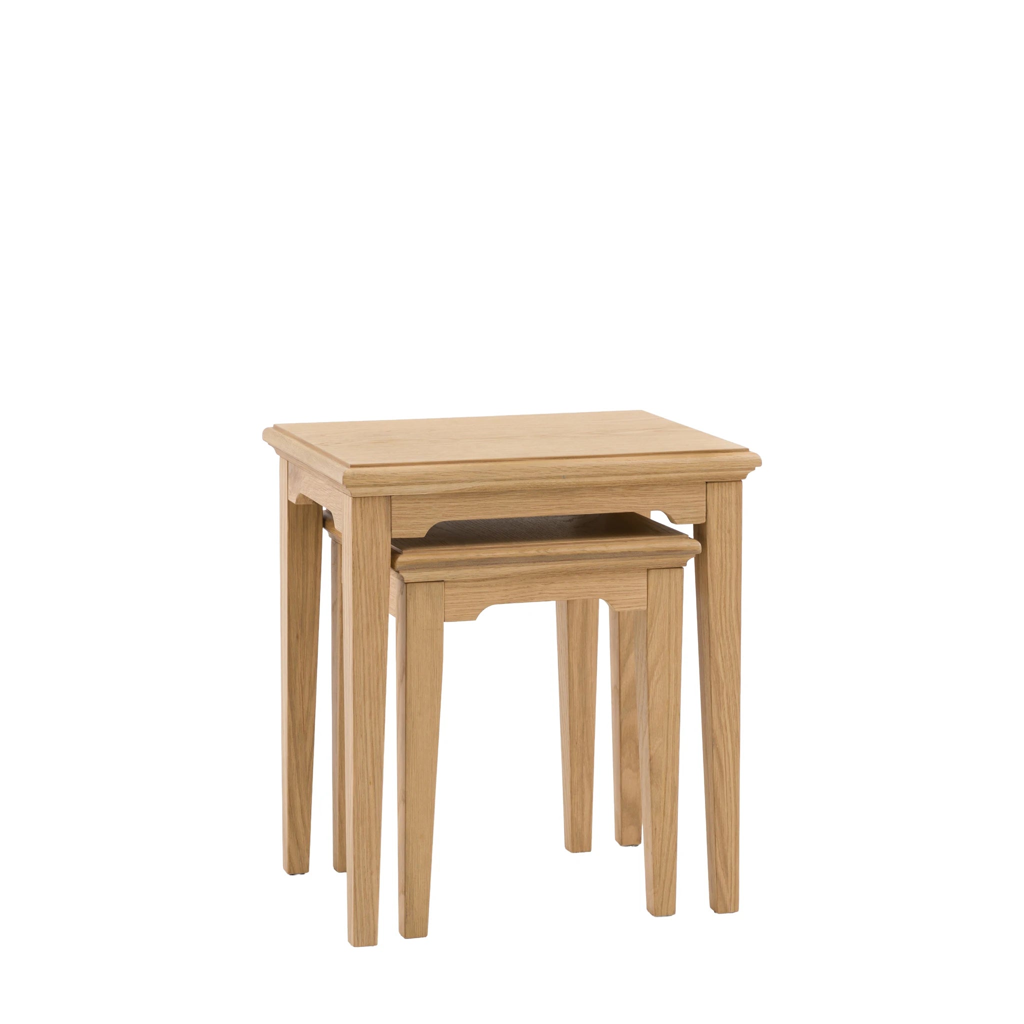 Set of 2 Westbridge Natural Oak Wood Nested Coffee Tables