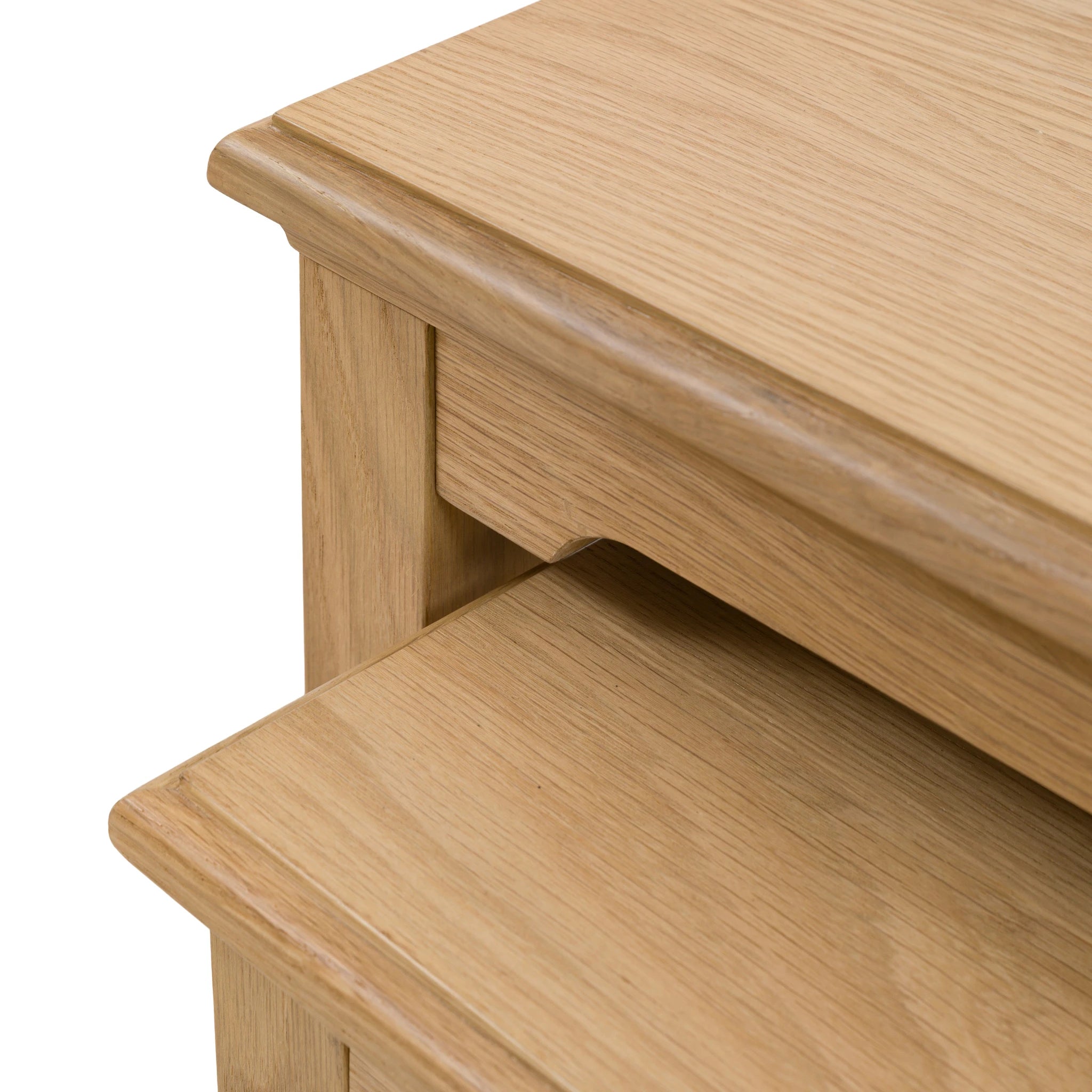 Set of 2 Westbridge Natural Oak Wood Nested Coffee Tables