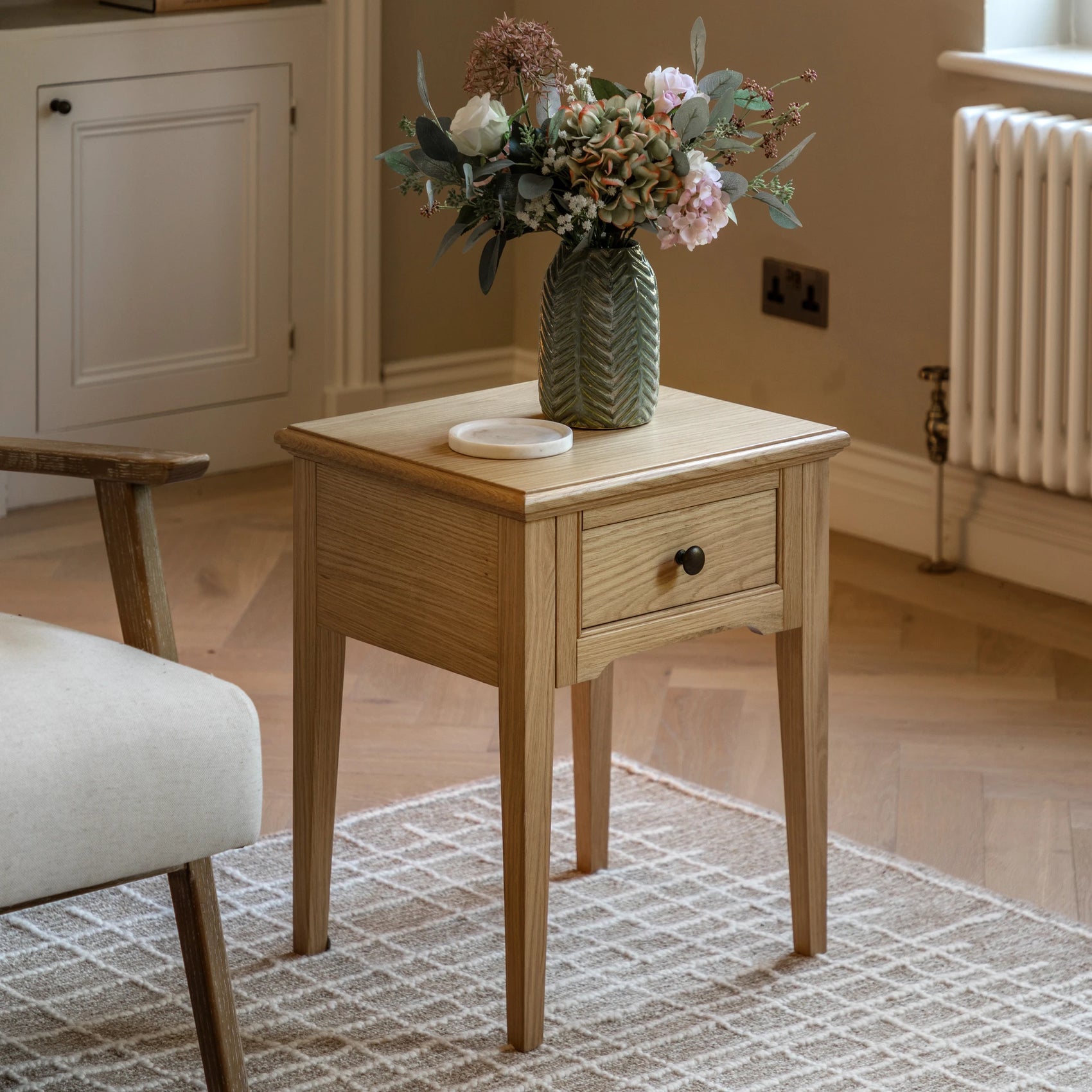 Westbridge Natural Oak Wood Side Table