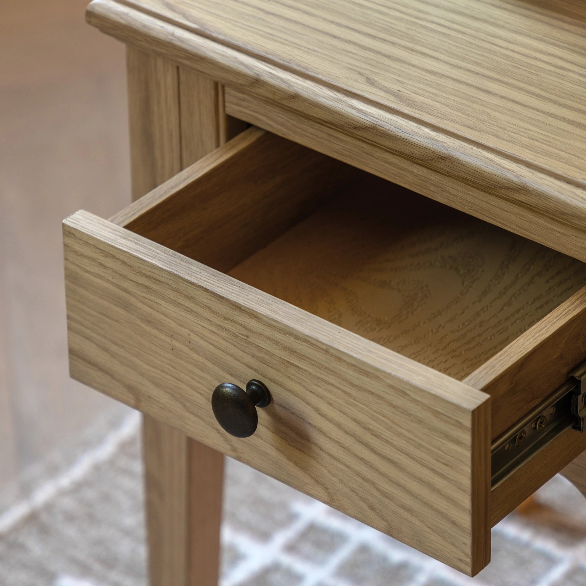 Westbridge Natural Oak Wood Side Table