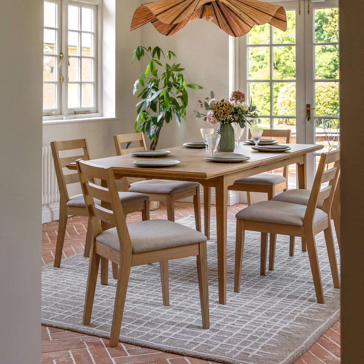 Westbridge Natural Wood Extending Dining Table 150-200cm