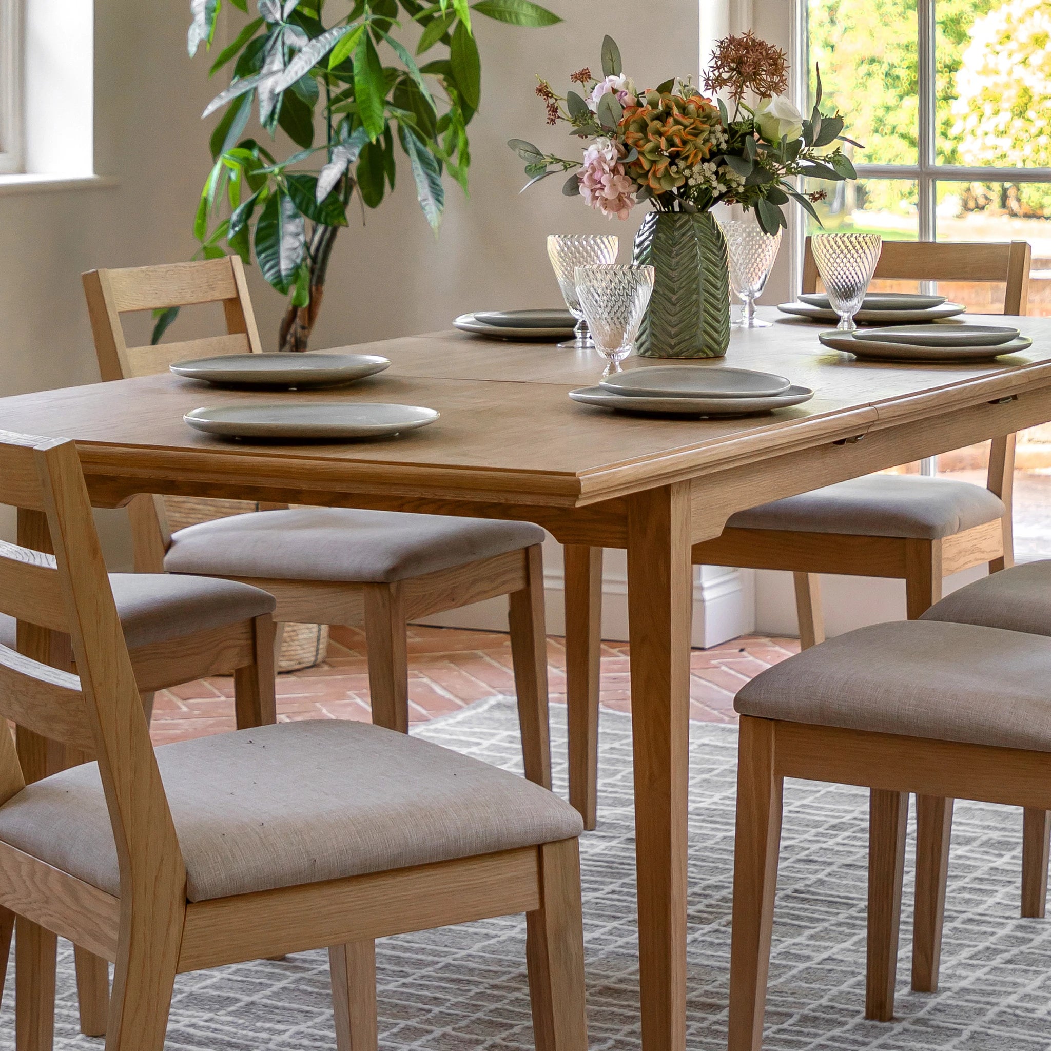 Westbridge Natural Wood Extending Dining Table 150-200cm
