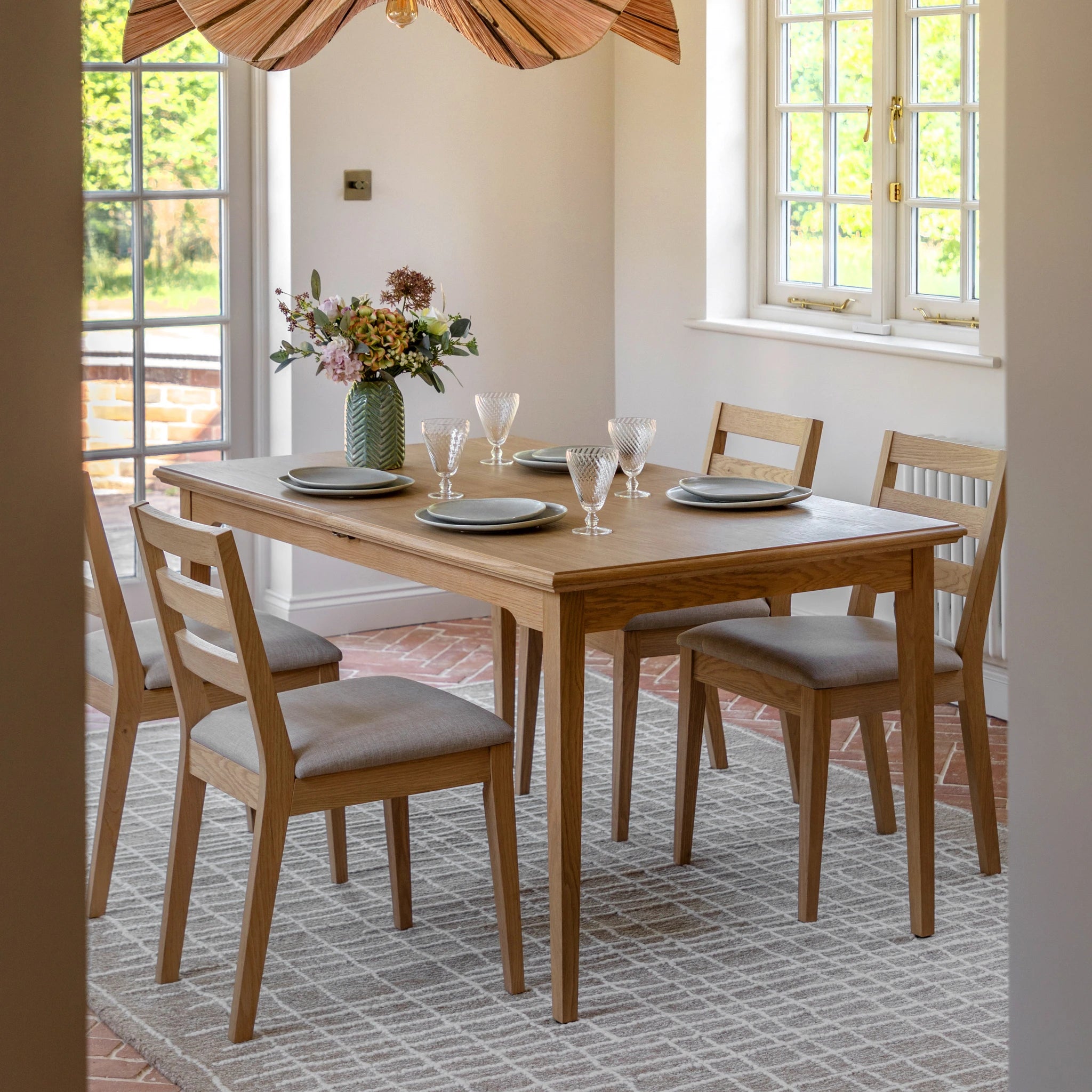 Westbridge Natural Wood Extending Dining Table 150-200cm