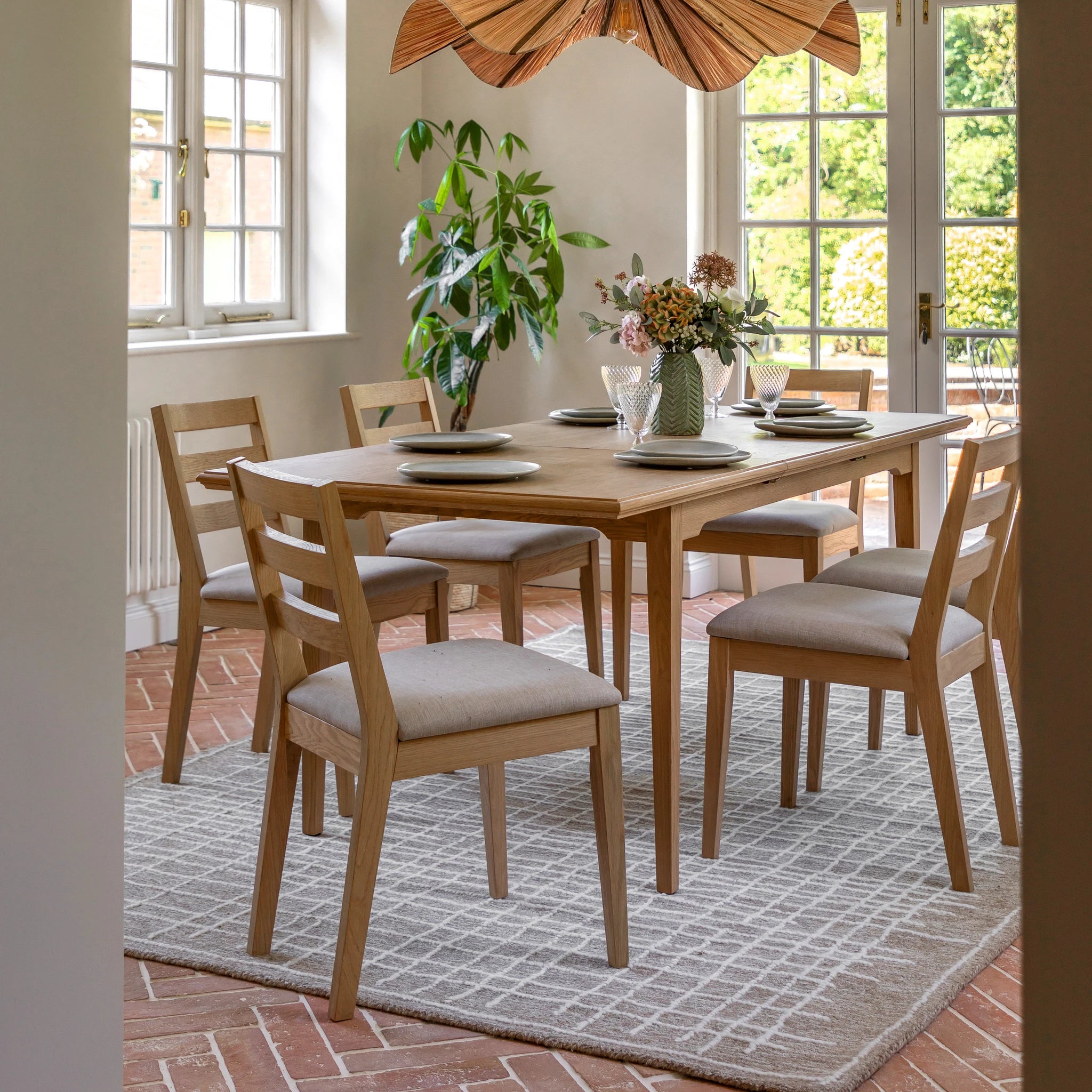 Set of 2 Westbridge Natural Wood Dining Chairs