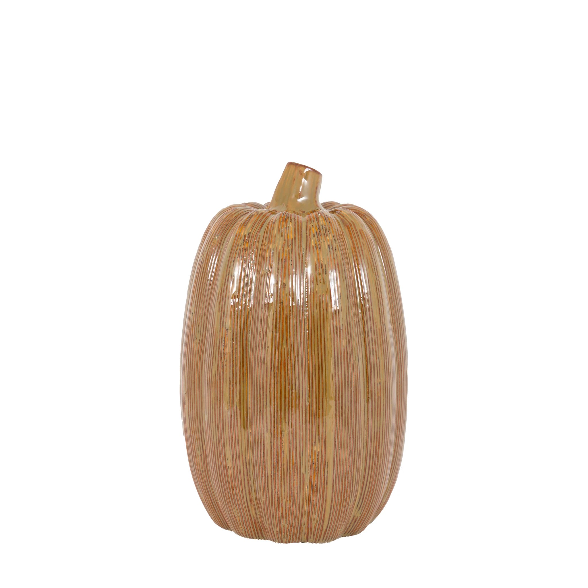 Terrene Rust Ceramic Pumpkin Ornament