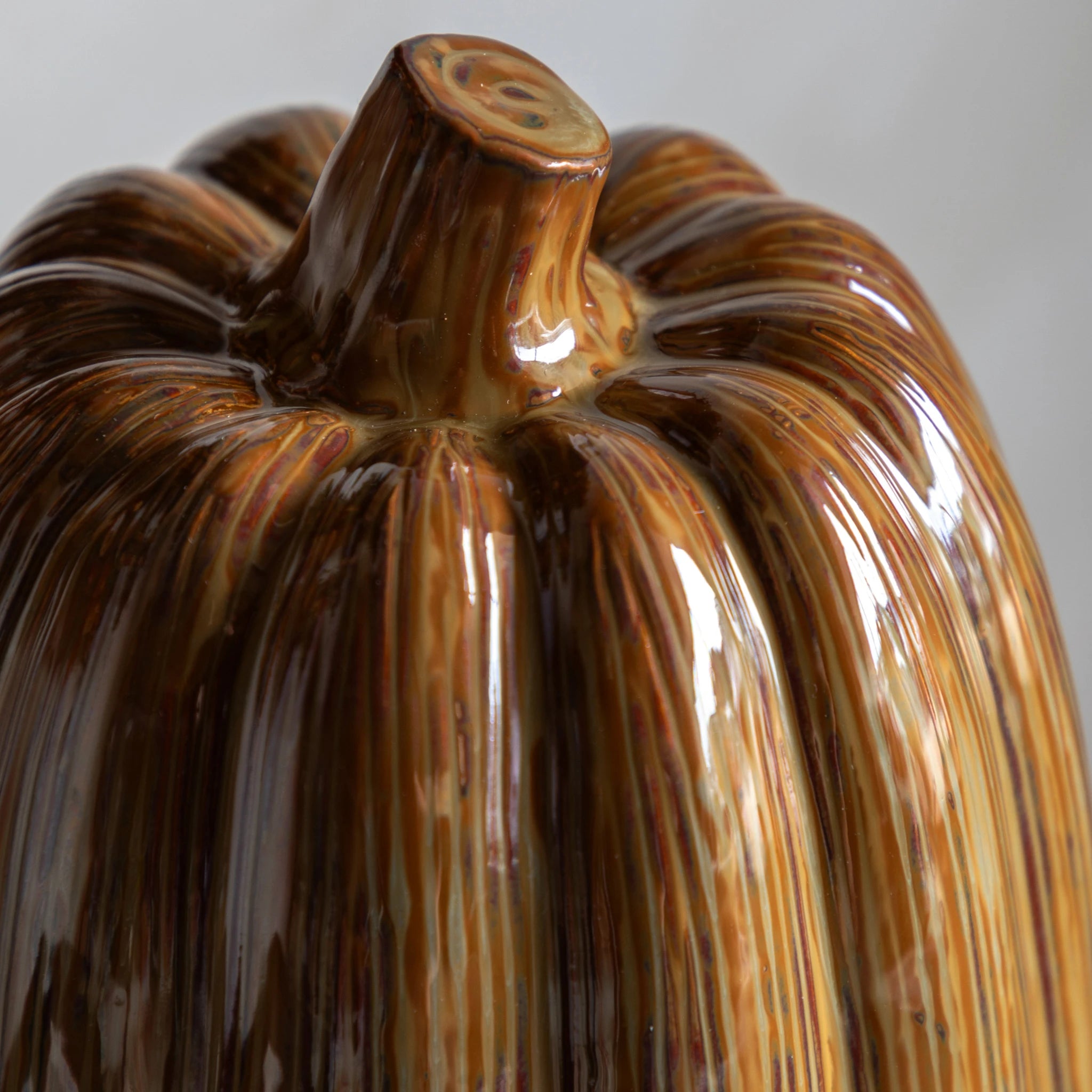 Terrene Rust Ceramic Pumpkin Ornament