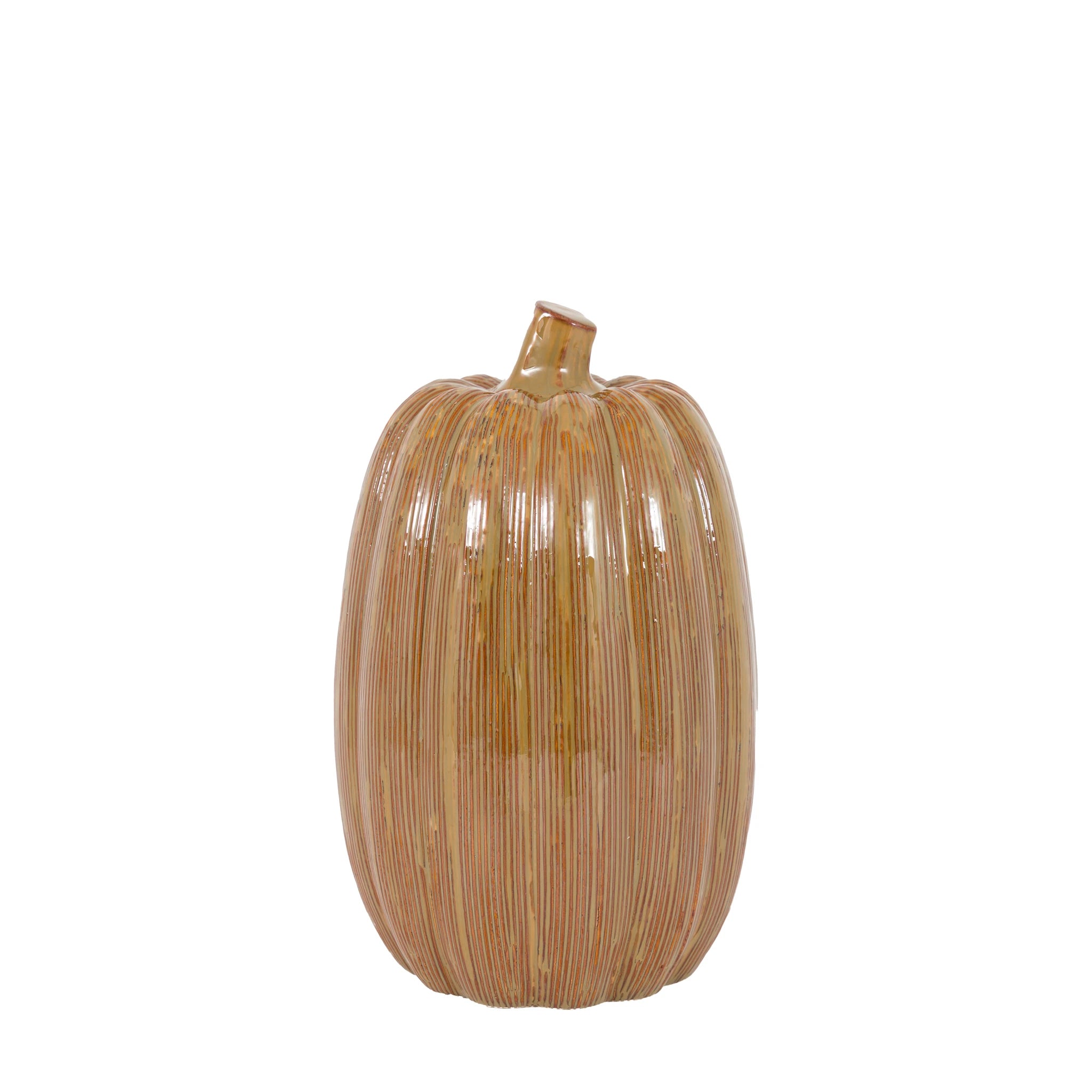 Terrene Rust Ceramic Pumpkin Ornament
