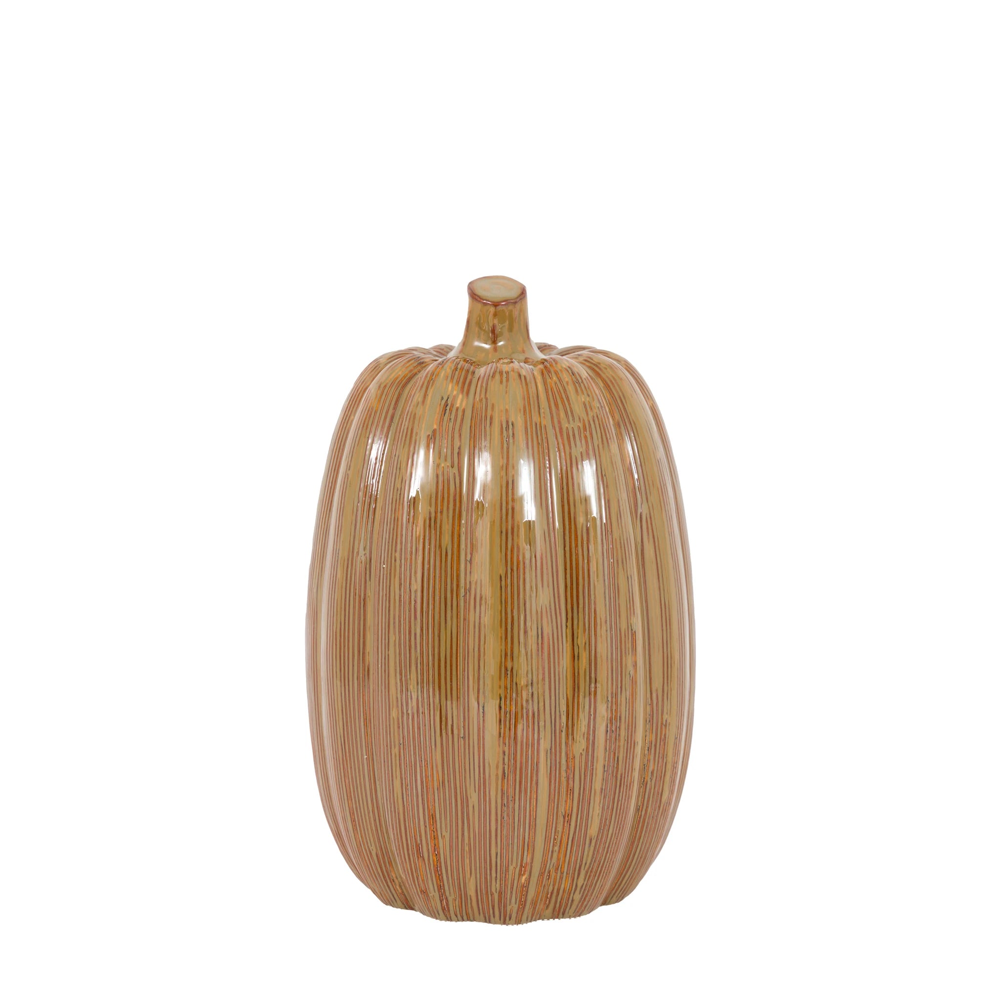 Terrene Rust Ceramic Pumpkin Ornament
