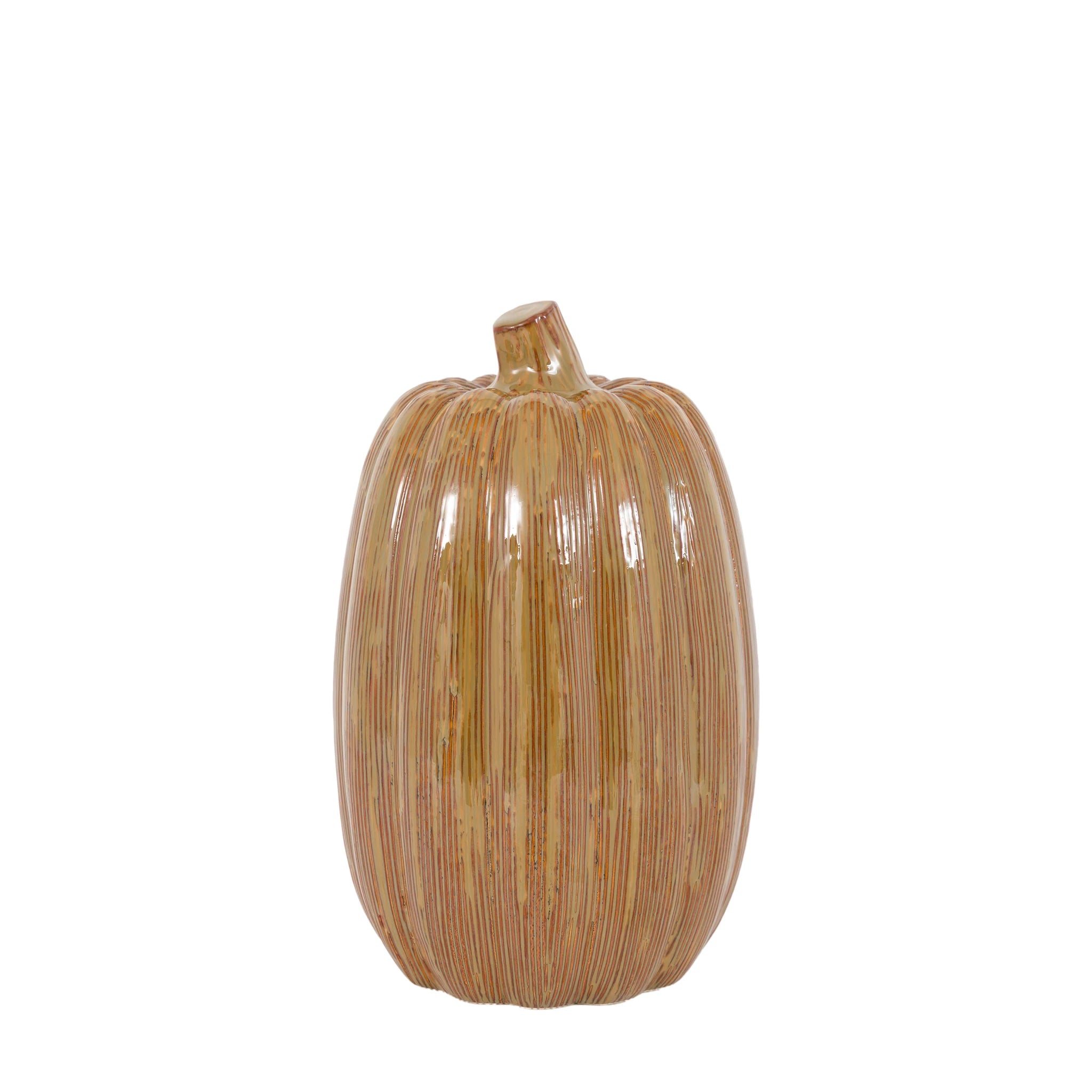 Terrene Rust Ceramic Pumpkin Ornament
