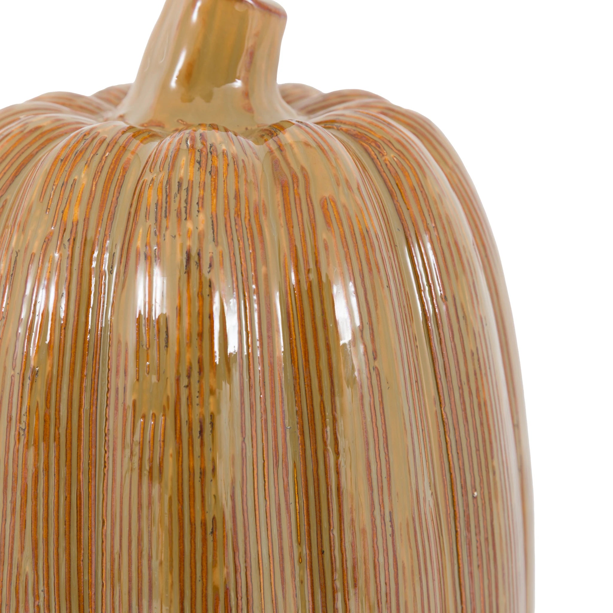 Terrene Rust Ceramic Pumpkin Ornament