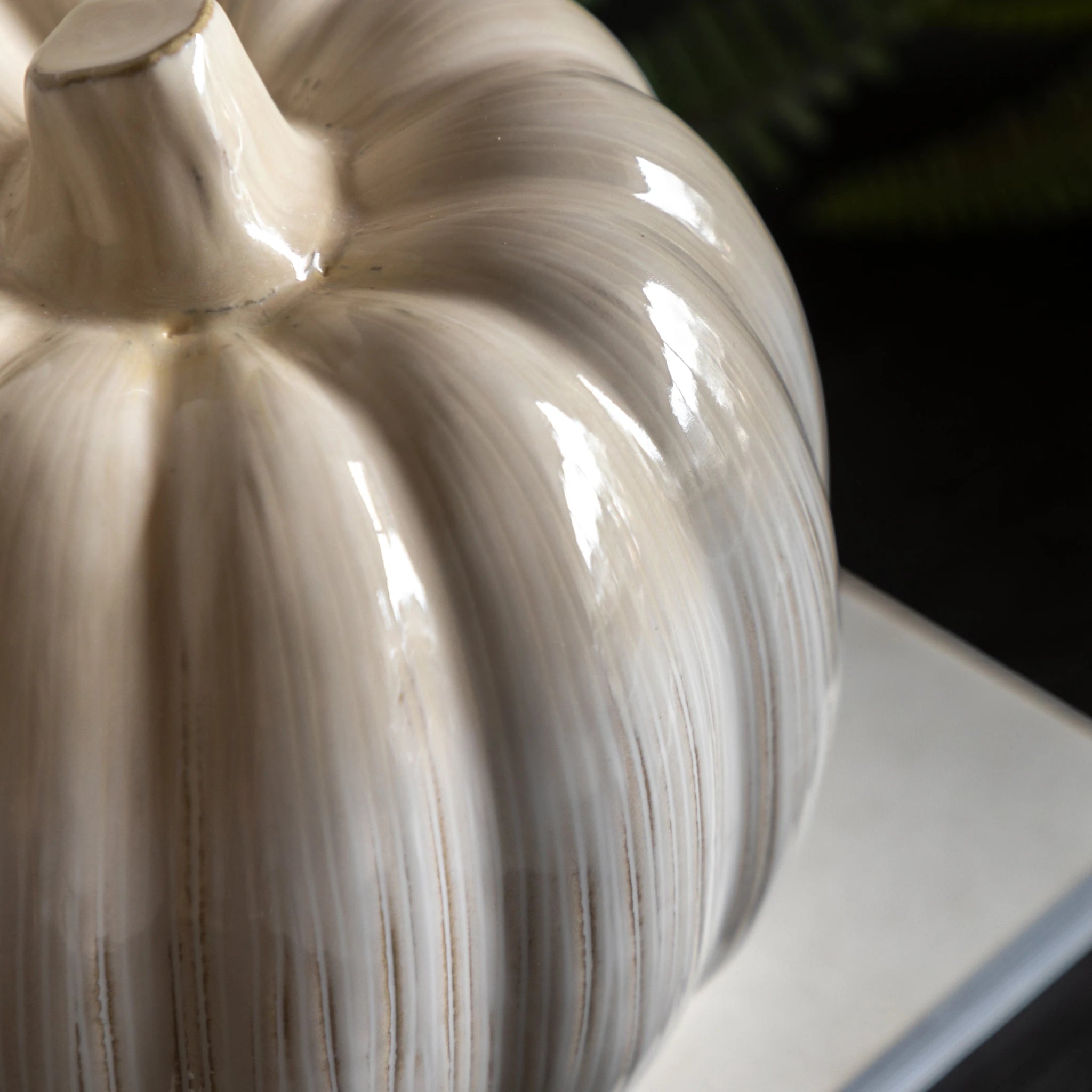 Terrene Natural Ceramic Pumpkin Ornament