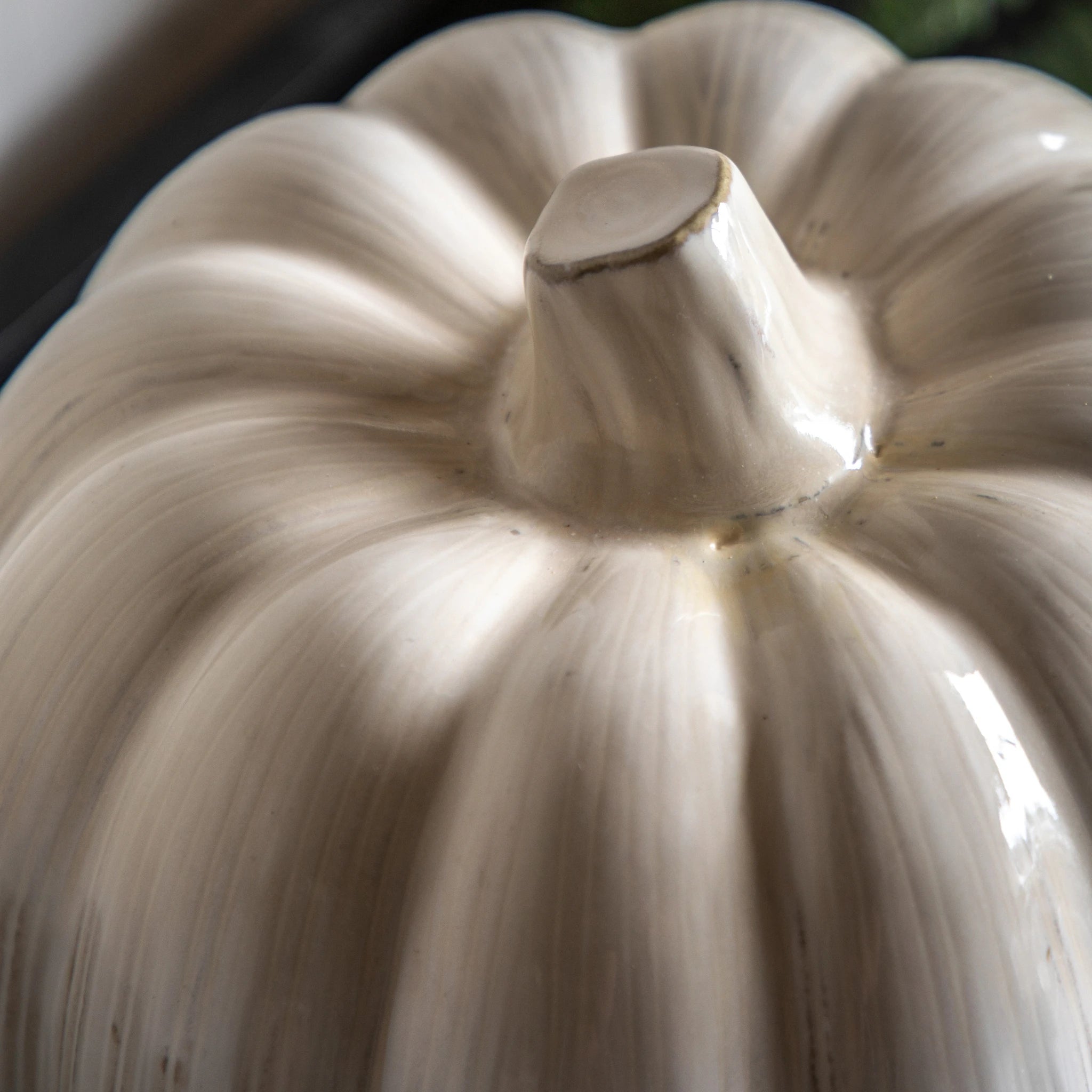 Terrene Natural Ceramic Pumpkin Ornament