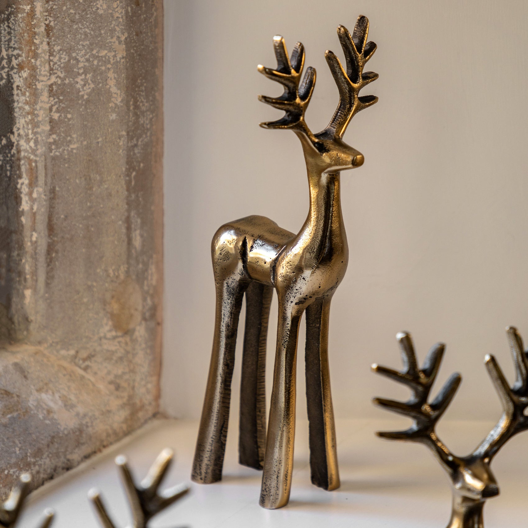 Stag Antique Gold Decoration