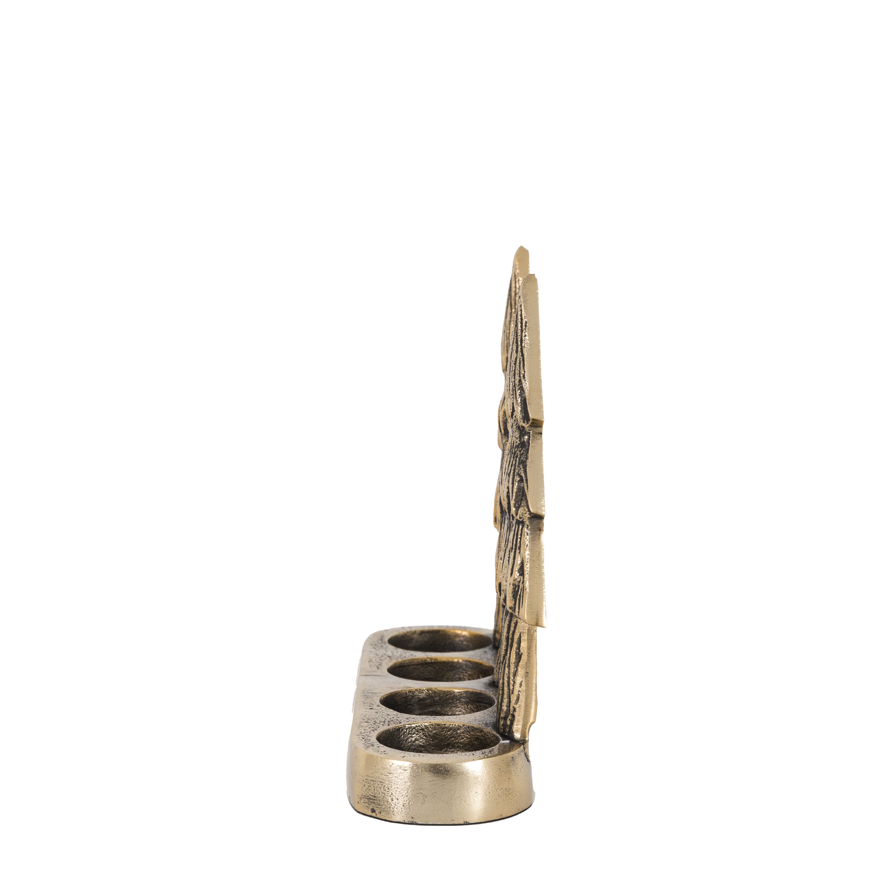 Xmas Tree Tealight Holder Gold