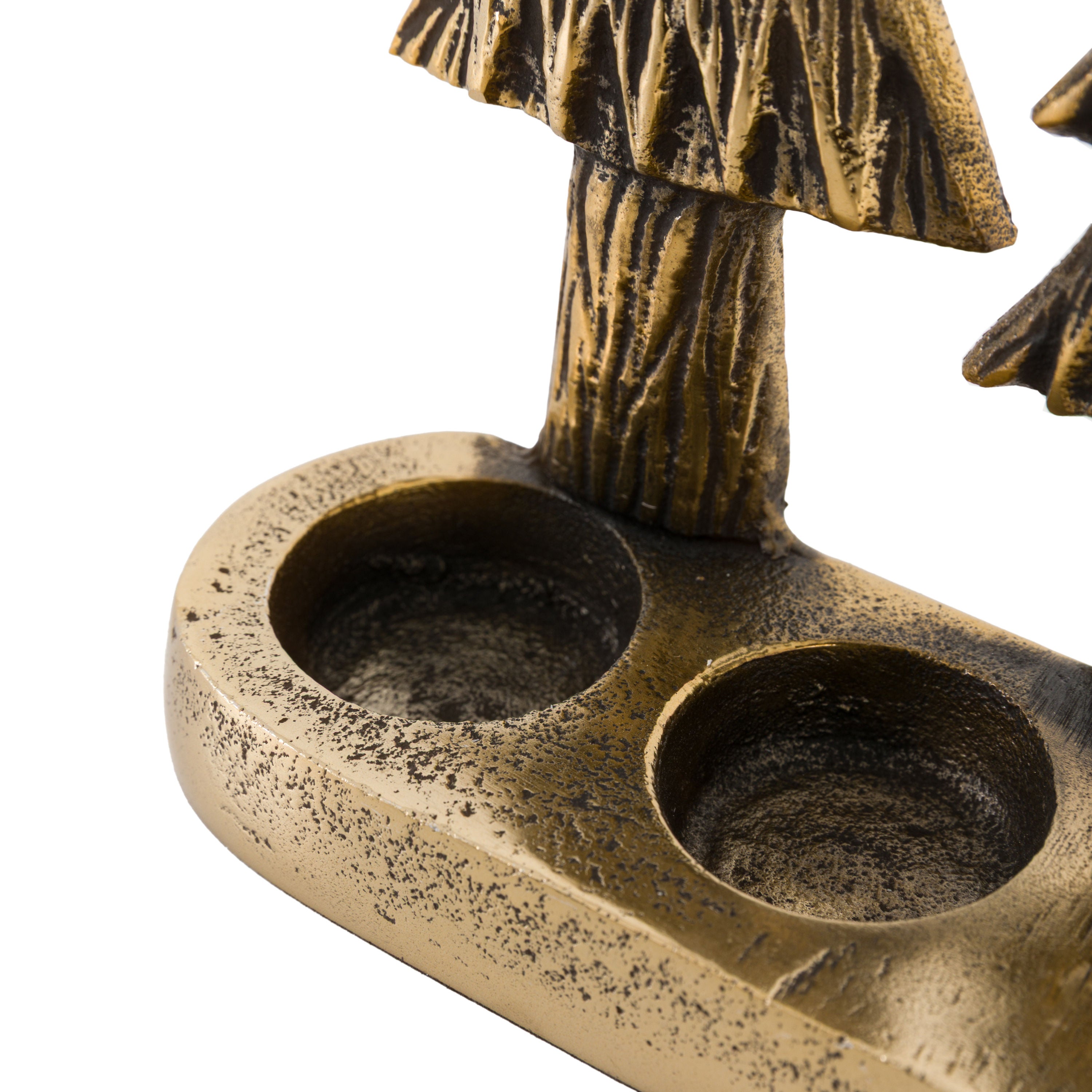 Xmas Tree Tealight Holder Gold
