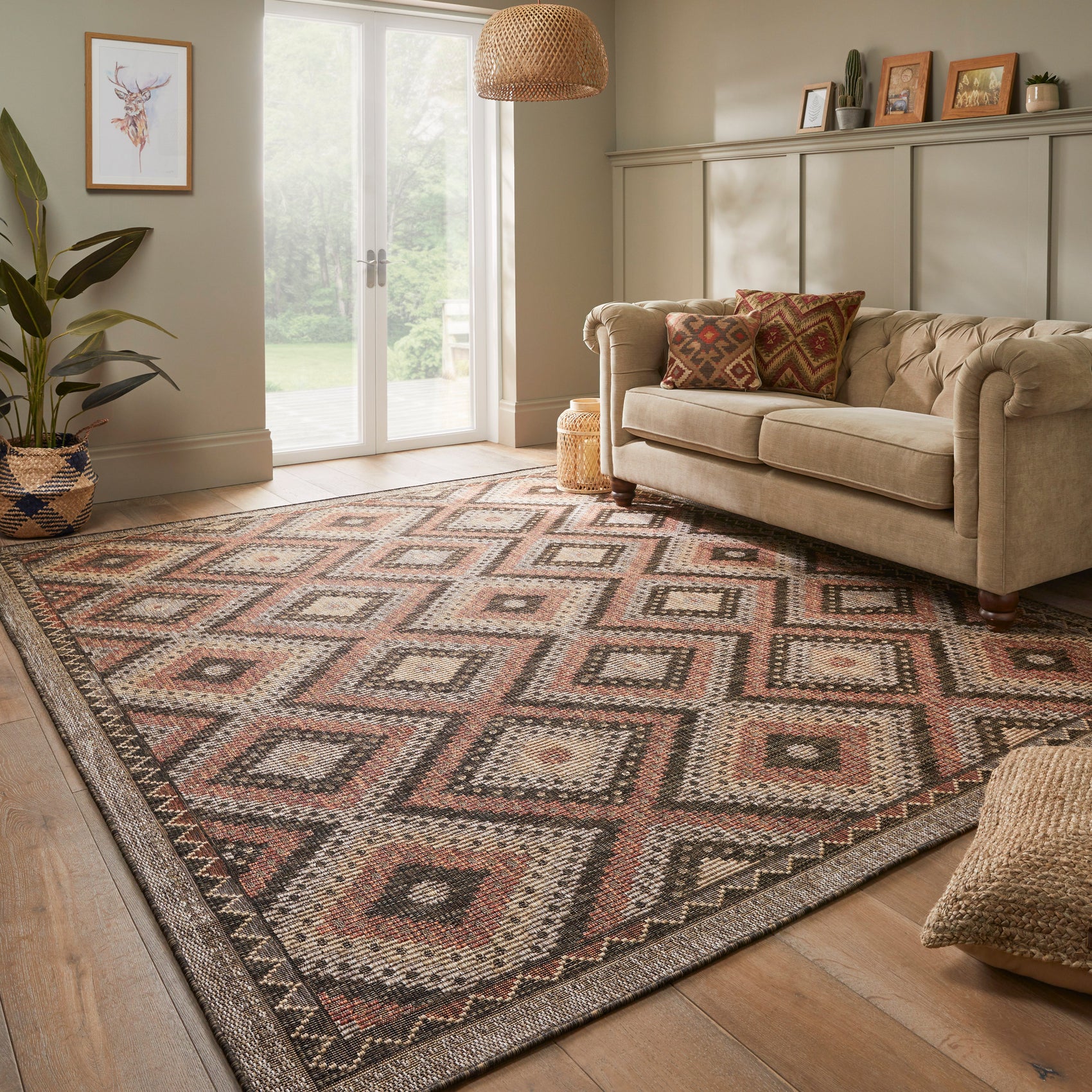 Concept Looms Sumac SUM101 Brown/Rust Orange Large Rectangle Indoor/Outdoor Rug
