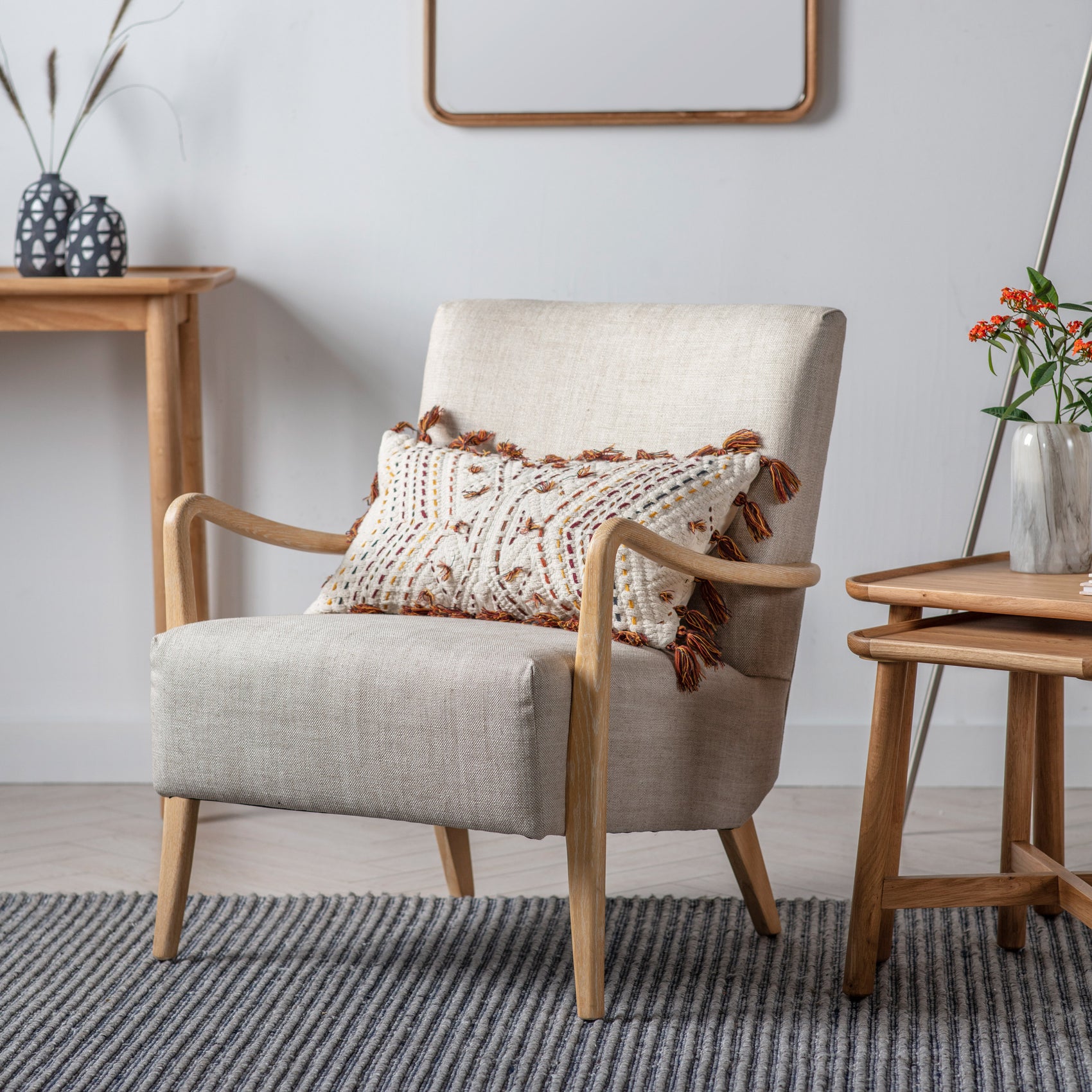 Chedley Natural Linen Armchair