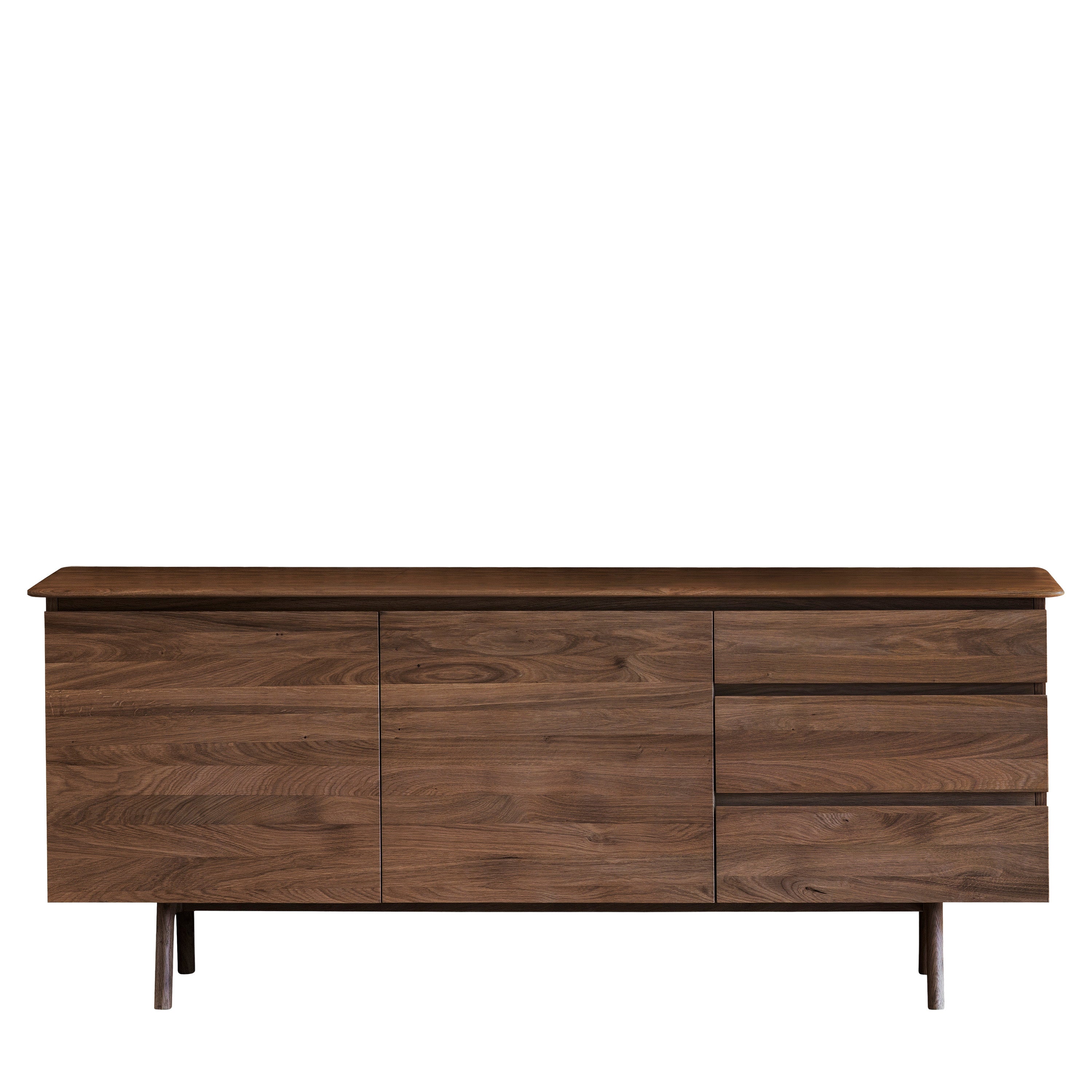 Royo Scandi Walnut Brown Oak Wood Sideboard