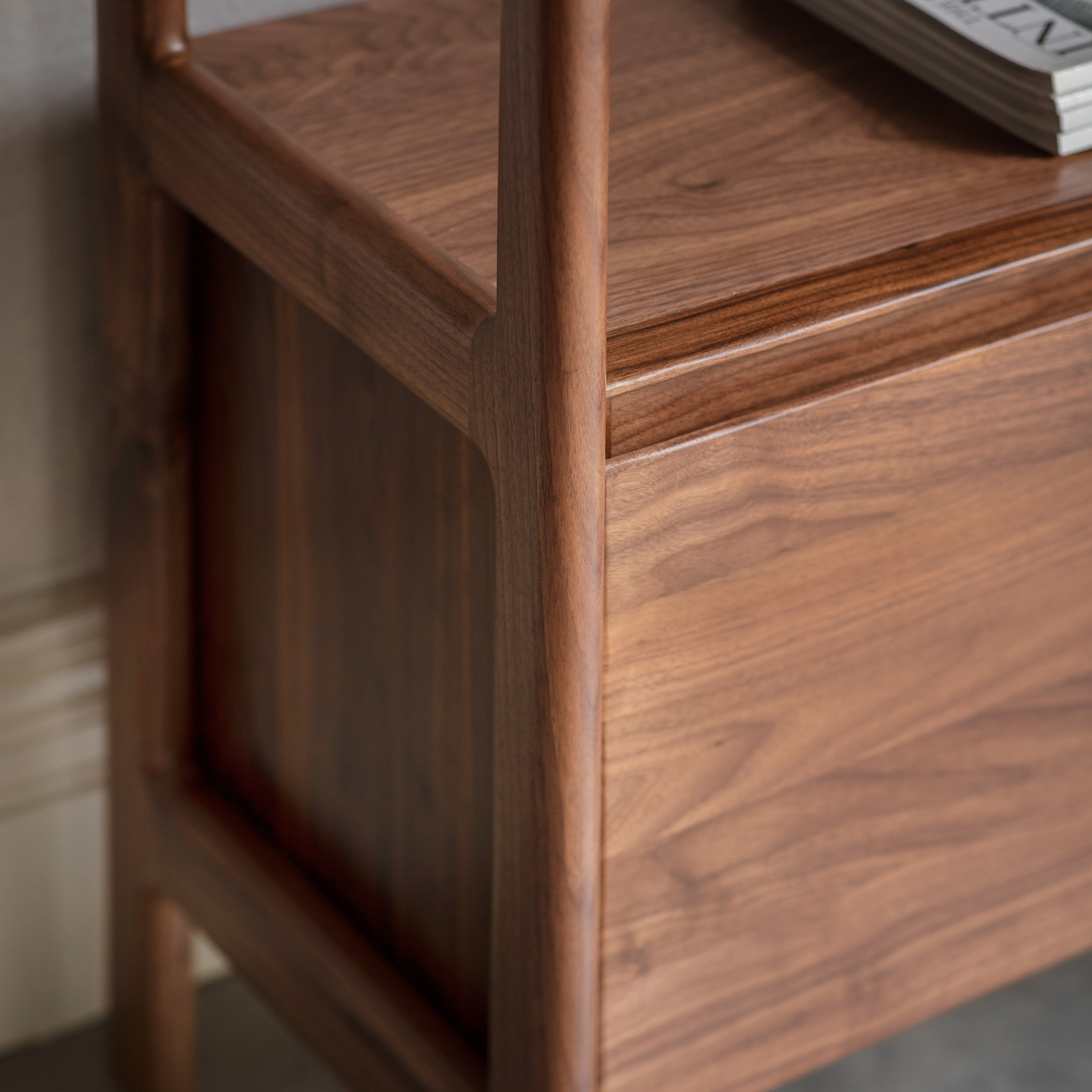 Royo Walnut Wood Open Display Unit