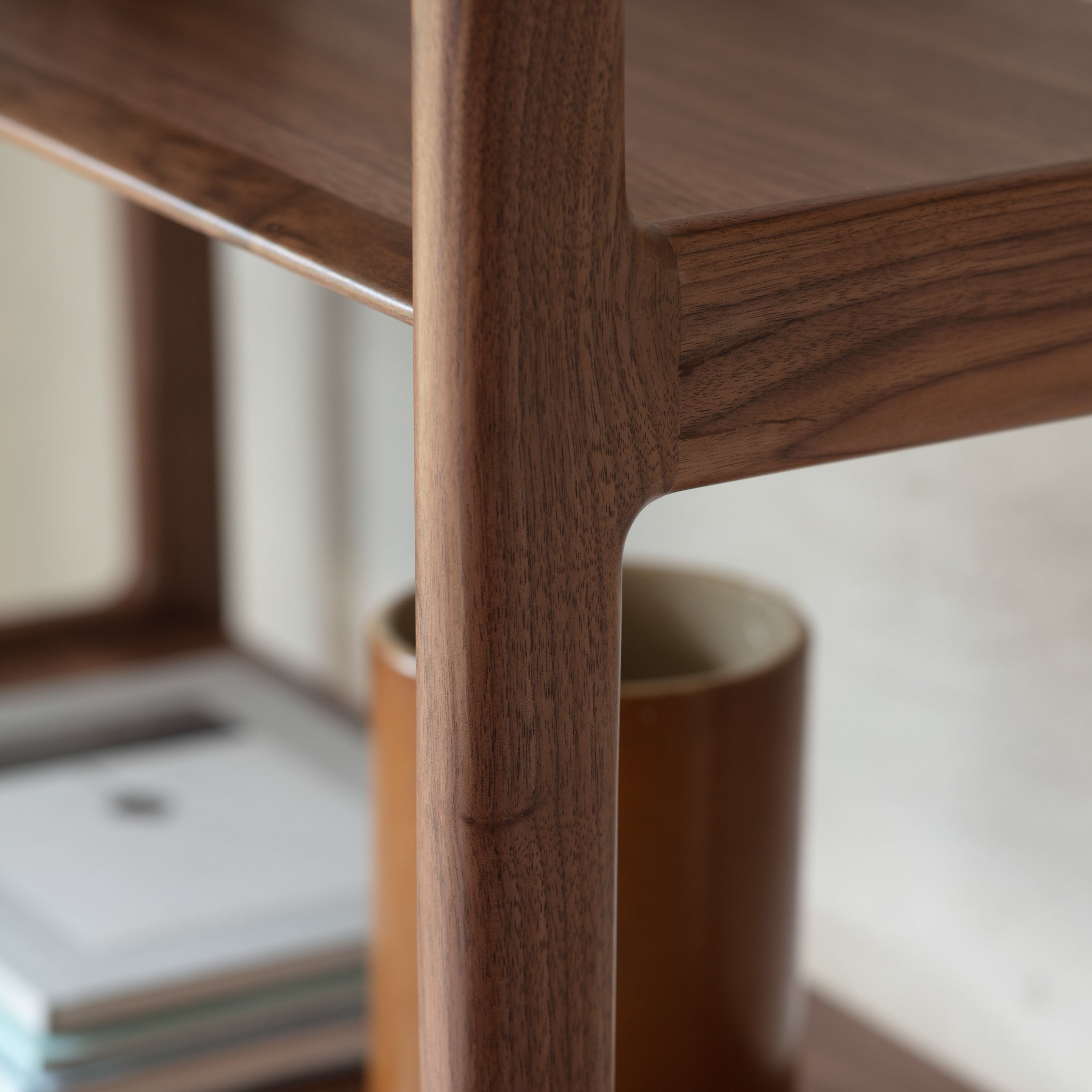 Royo Walnut Wood Open Display Unit