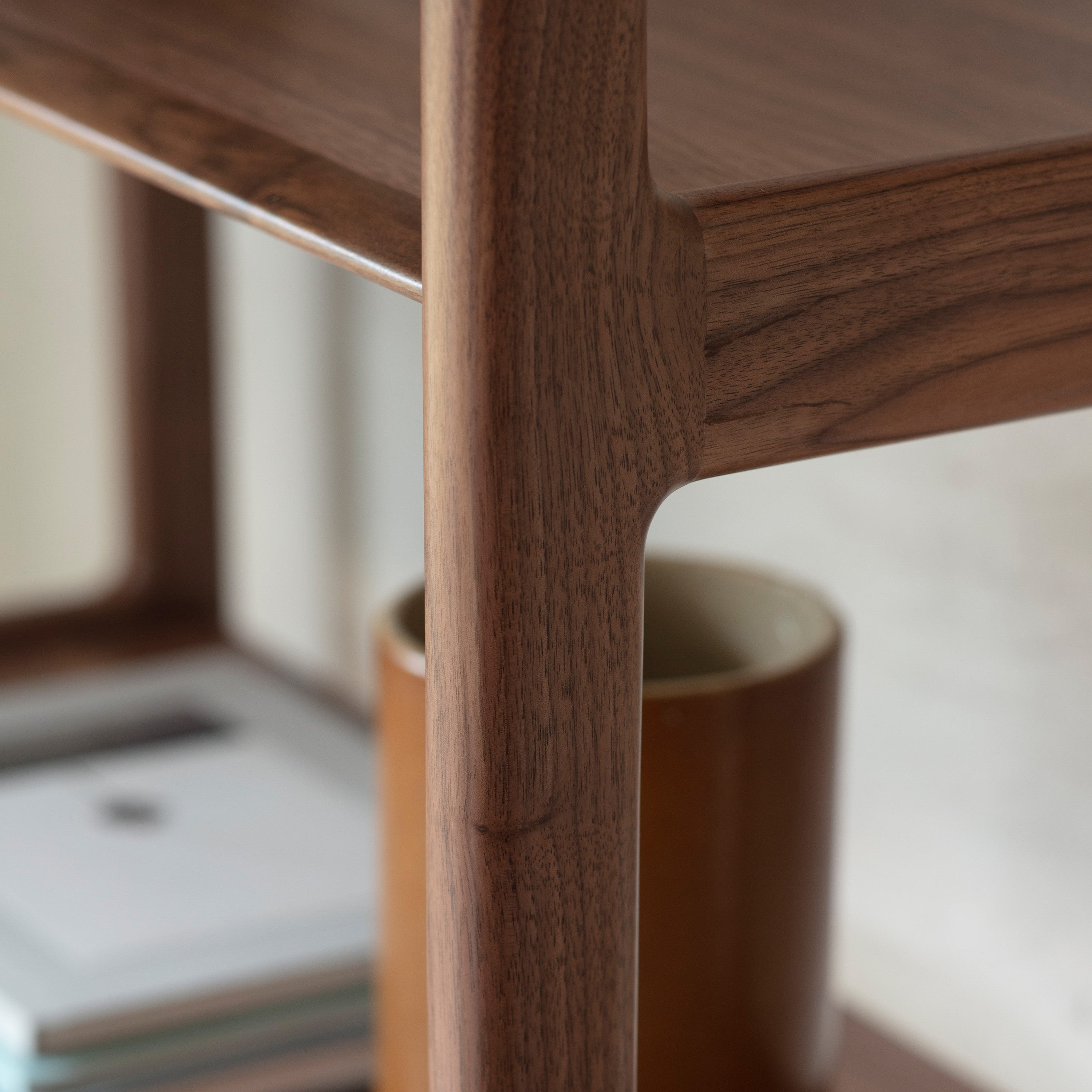 Royo Walnut Wood Open Display Unit