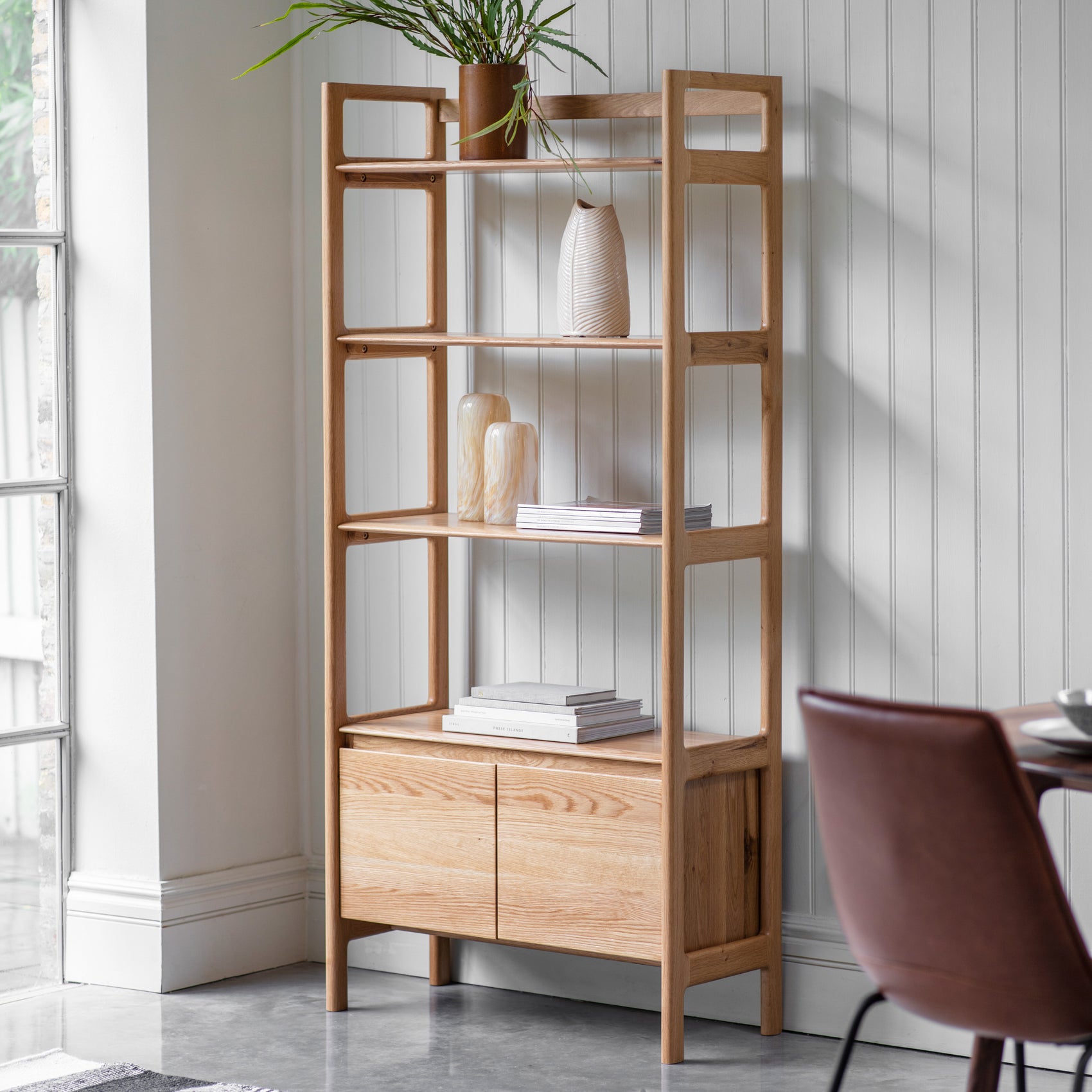 Royo Natural Oak Wood Open Display Unit