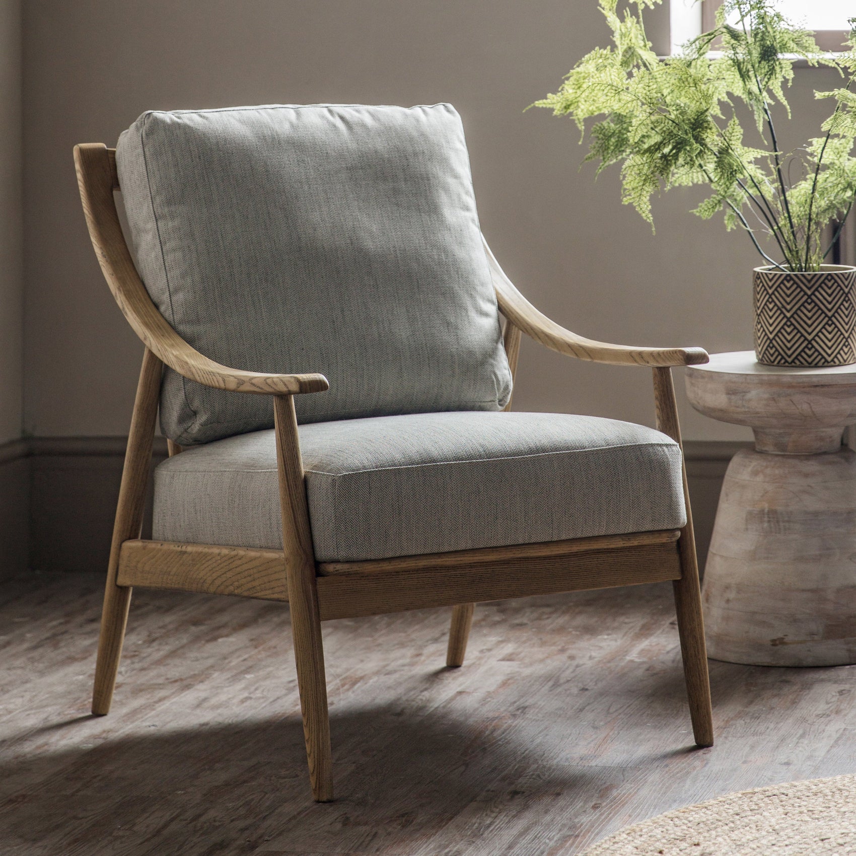Keiry Natural Linen Armchair